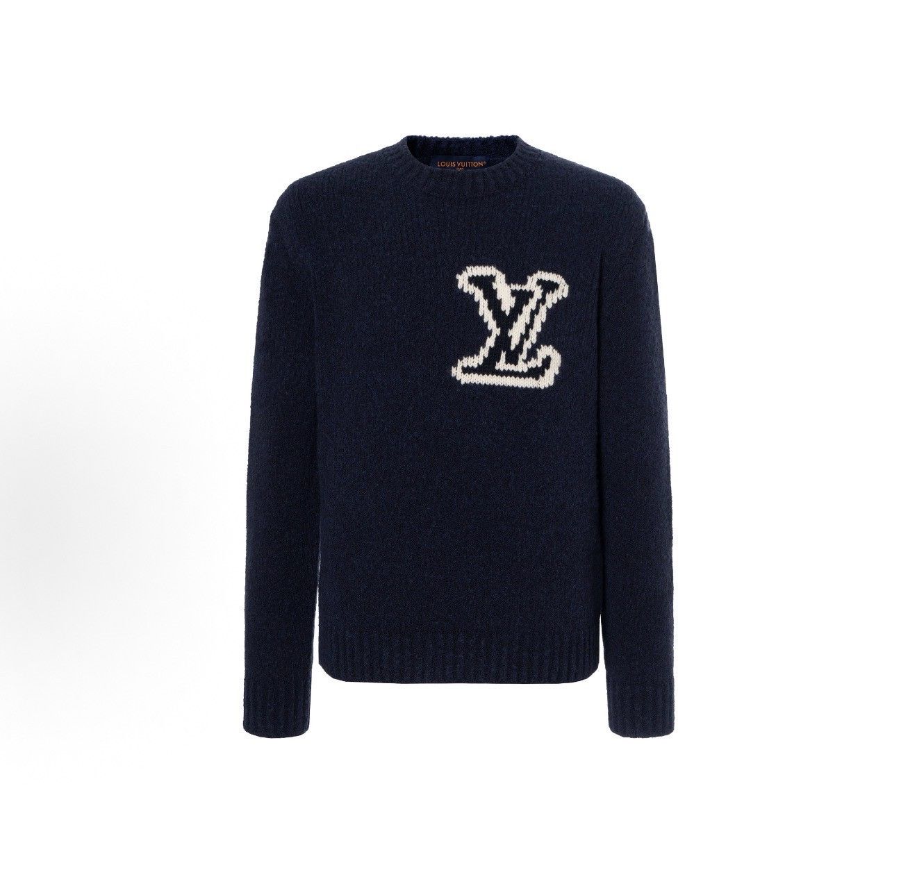 Louis Vuitton Louis Vuitton LV Logo Navy Wool Sweater M Size US M / EU 48-50 / 2 - 2 Thumbnail