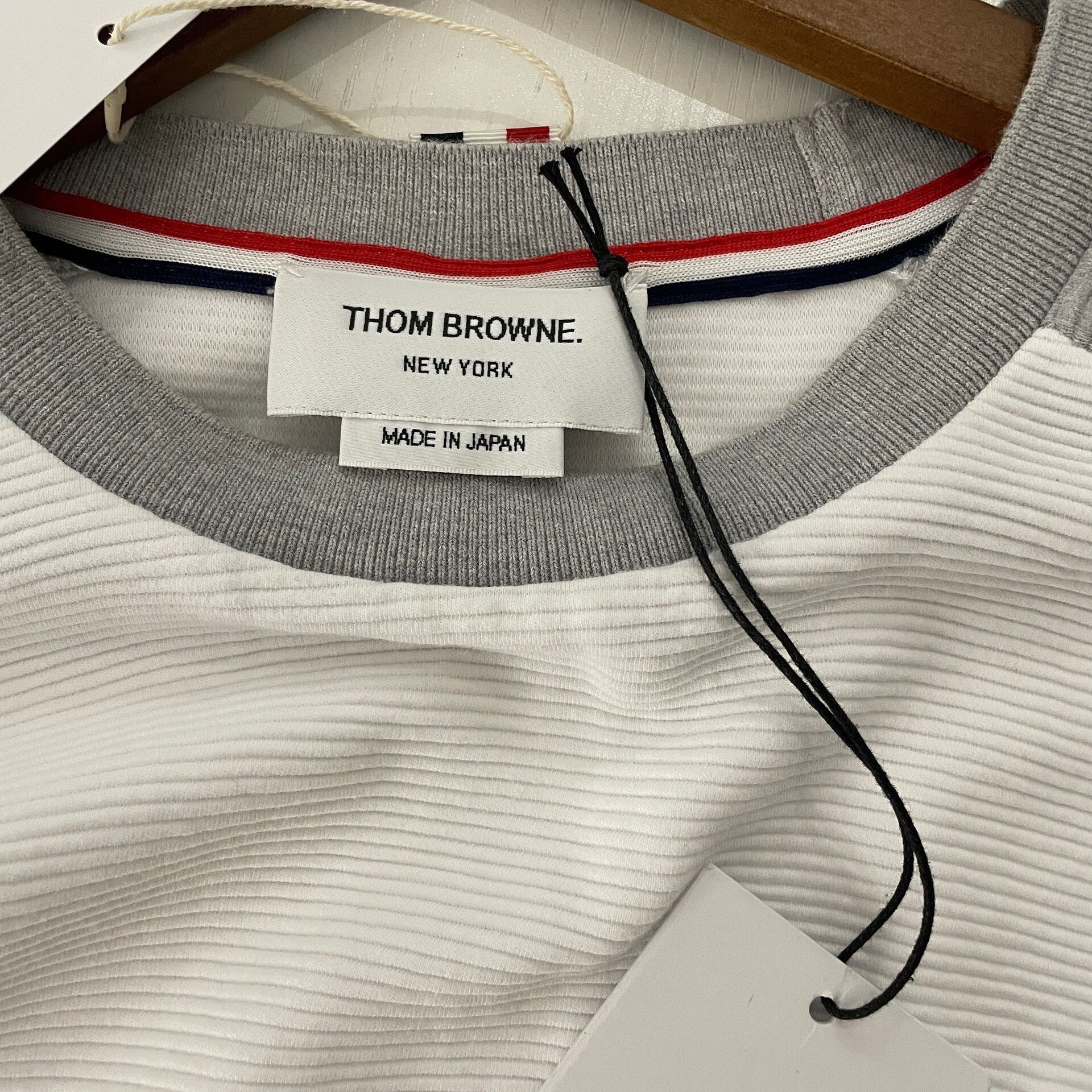 Thom Browne Thom Browne 4-Bar Waffle Knit T-Shirt Size 3 Size US L / EU 52-54 / 3 - 4 Thumbnail