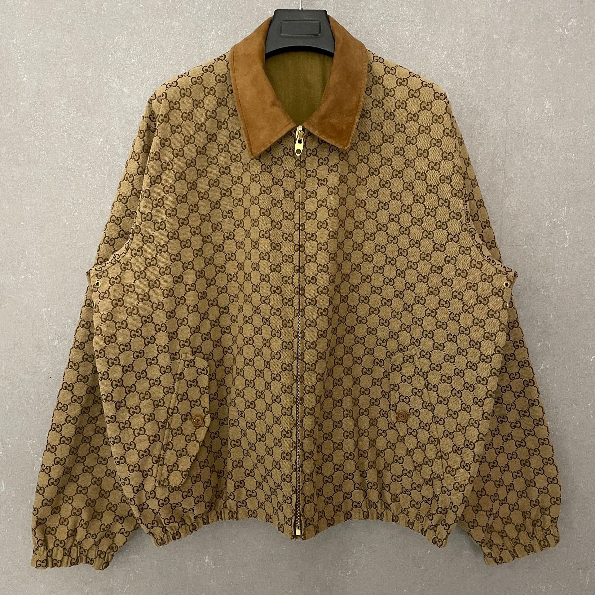 Gucci Gucci Reversible GG Monogram Suede Collar Jacket 54 Size US L / EU 52-54 / 3 - 4 Thumbnail