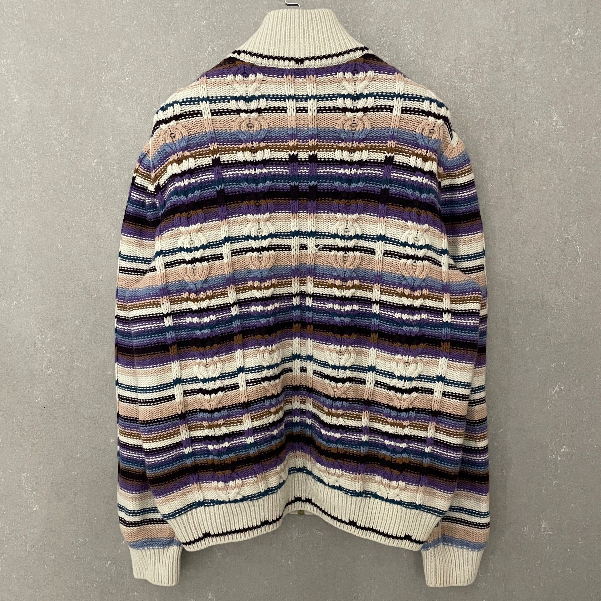 Louis Vuitton Louis Vuitton Striped Cable Knit Cardigan M Size US M / EU 48-50 / 2 - 3 Thumbnail