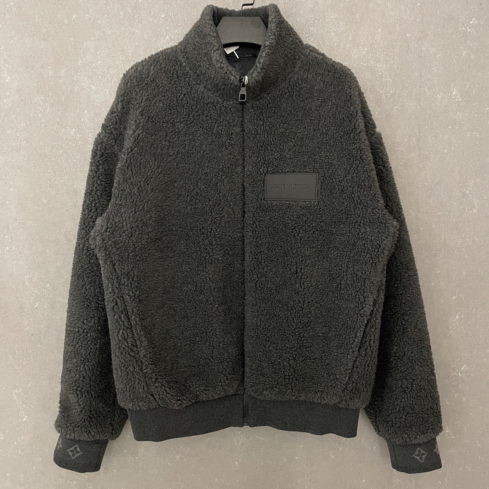Louis Vuitton Louis Vuitton Leather Patch Fleece Zip Jacket Size M Size US M / EU 48-50 / 2 - 2 Thumbnail