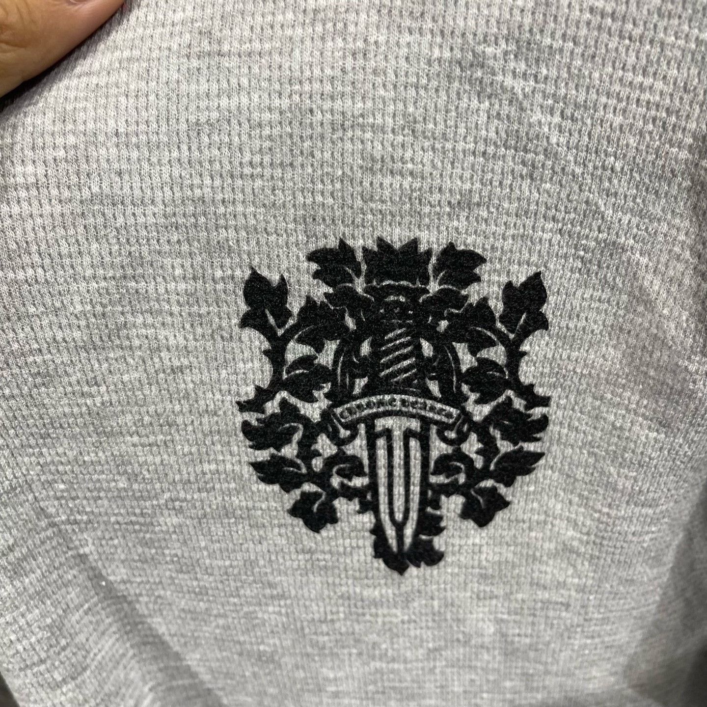 Chrome Hearts Chrome Hearts Dagger Waffle Knit Long Sleeve L Size US L / EU 52-54 / 3 - 5 Thumbnail