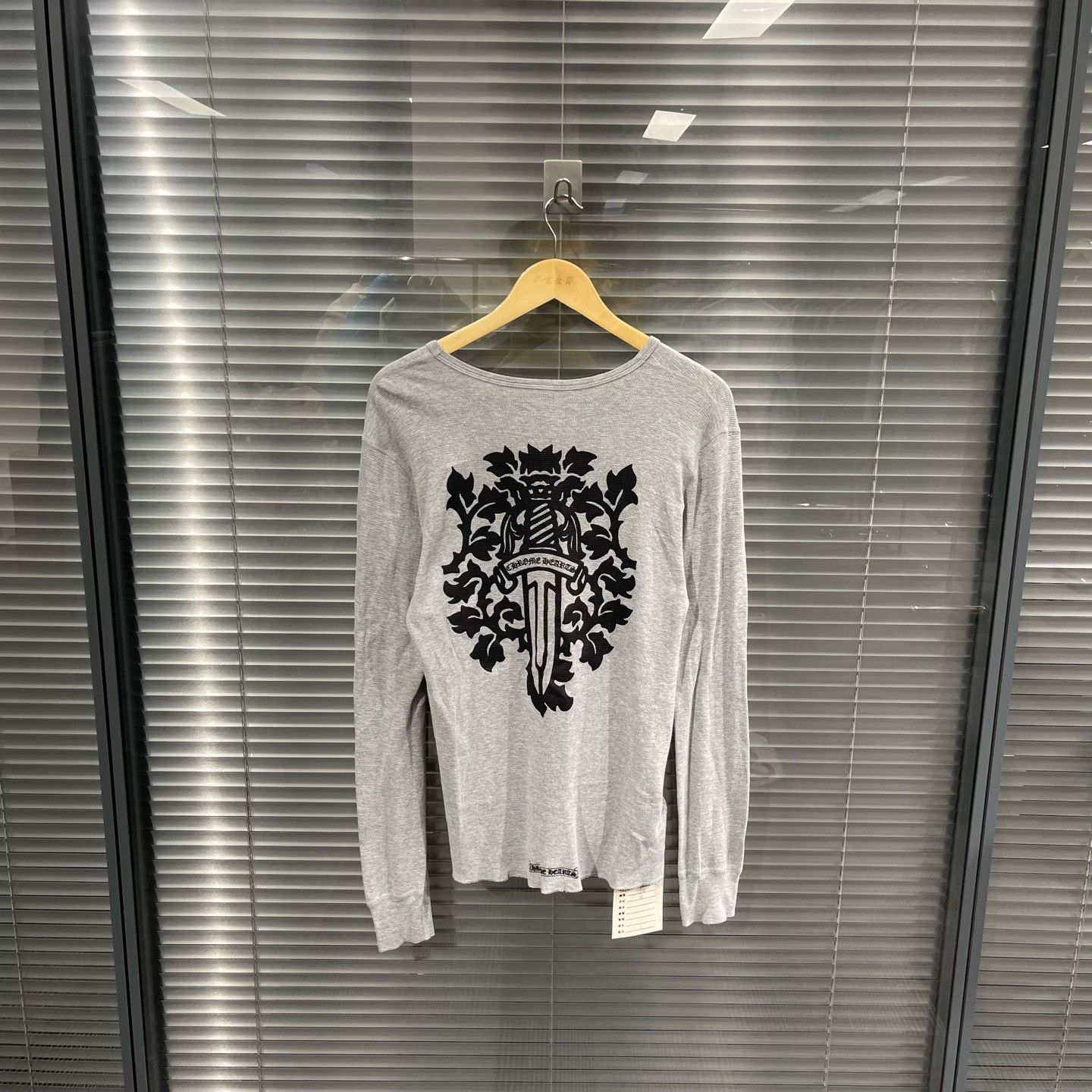 Chrome Hearts Chrome Hearts Dagger Waffle Knit Long Sleeve L Size US L / EU 52-54 / 3 - 2 Thumbnail