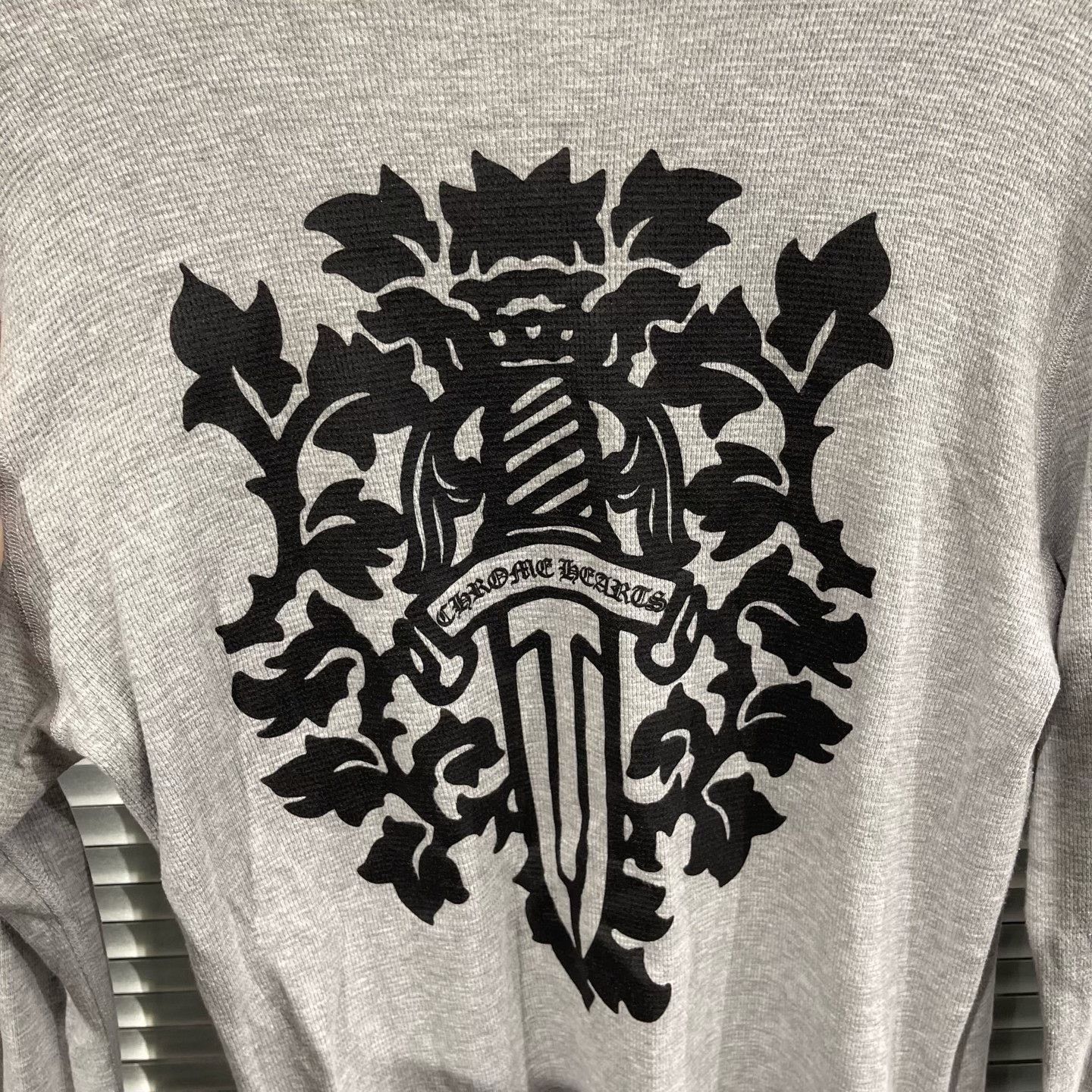 Chrome Hearts Chrome Hearts Dagger Waffle Knit Long Sleeve L Size US L / EU 52-54 / 3 - 6 Thumbnail
