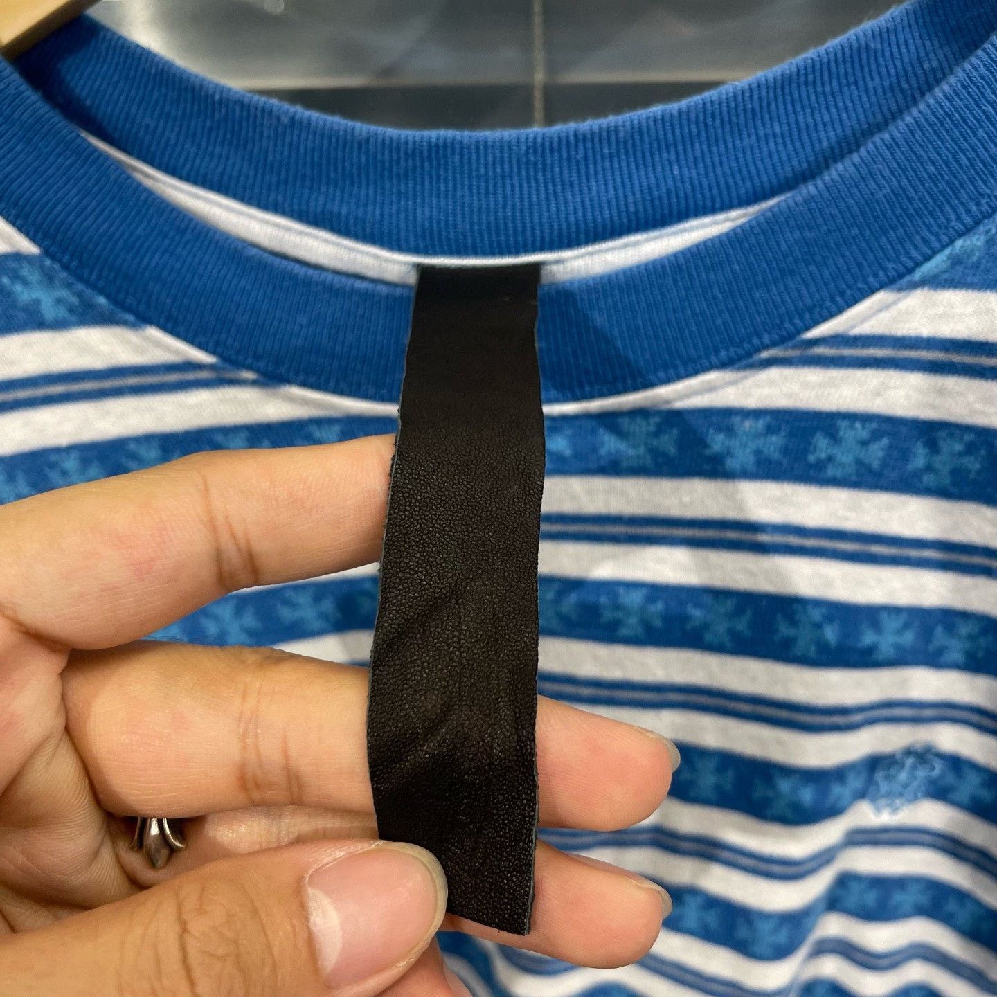 Chrome Hearts Chrome Hearts Blue Striped Dagger T-Shirt S Size US S / EU 44-46 / 1 - 4 Thumbnail