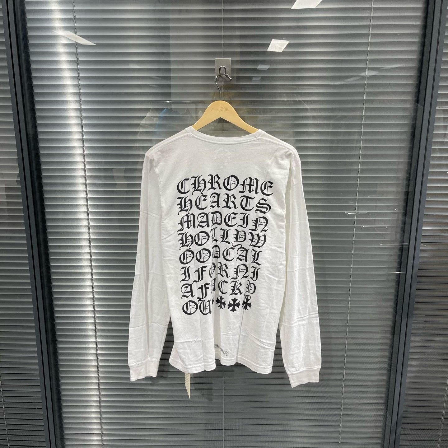 Chrome Hearts Chrome Hearts Script Logo Long Sleeve White M Size US M / EU 48-50 / 2 - 2 Thumbnail