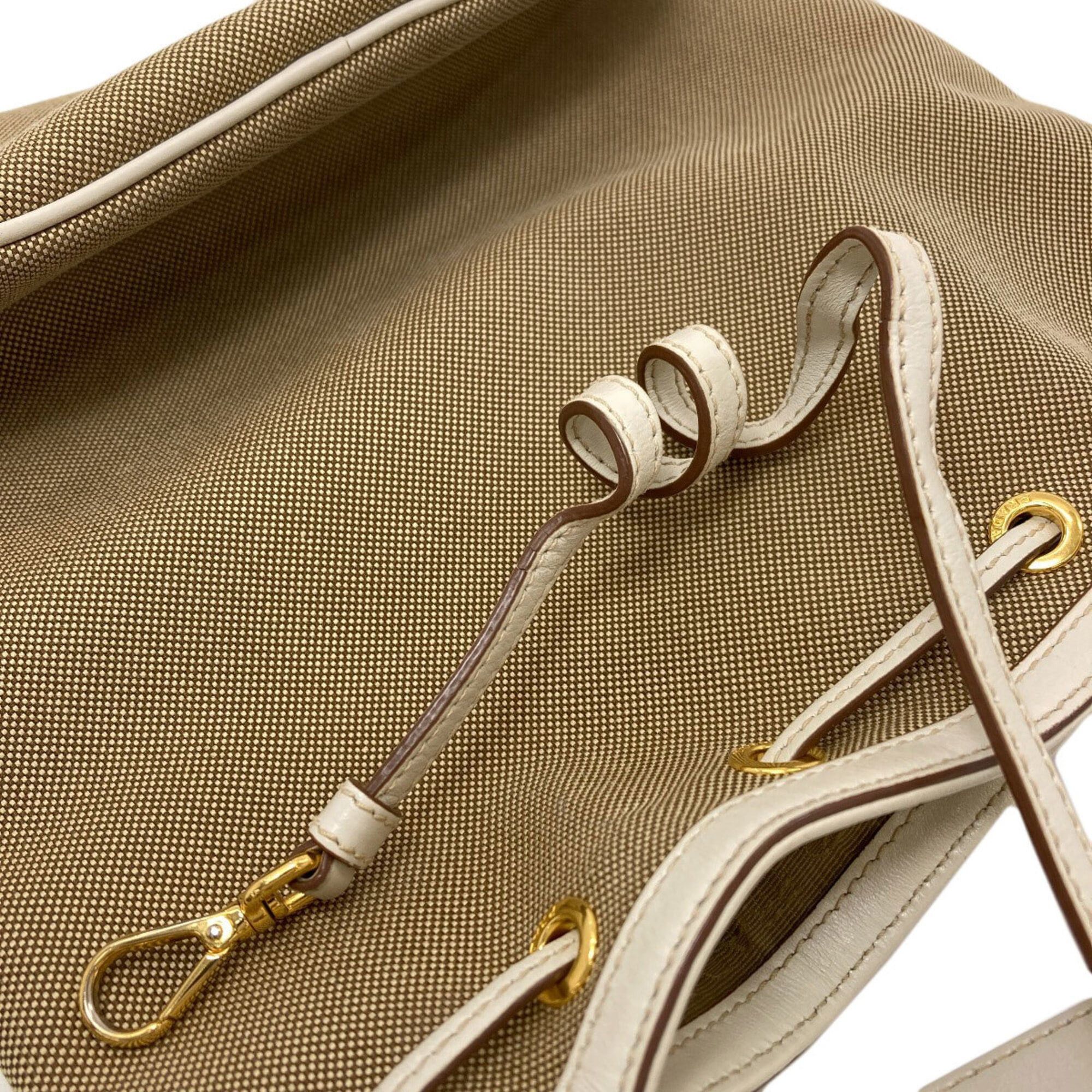 Prada Prada Fiocco Drawstring 2-Way Handbag, Canvas, Women's PRADA Size ONE SIZE - 17 Thumbnail