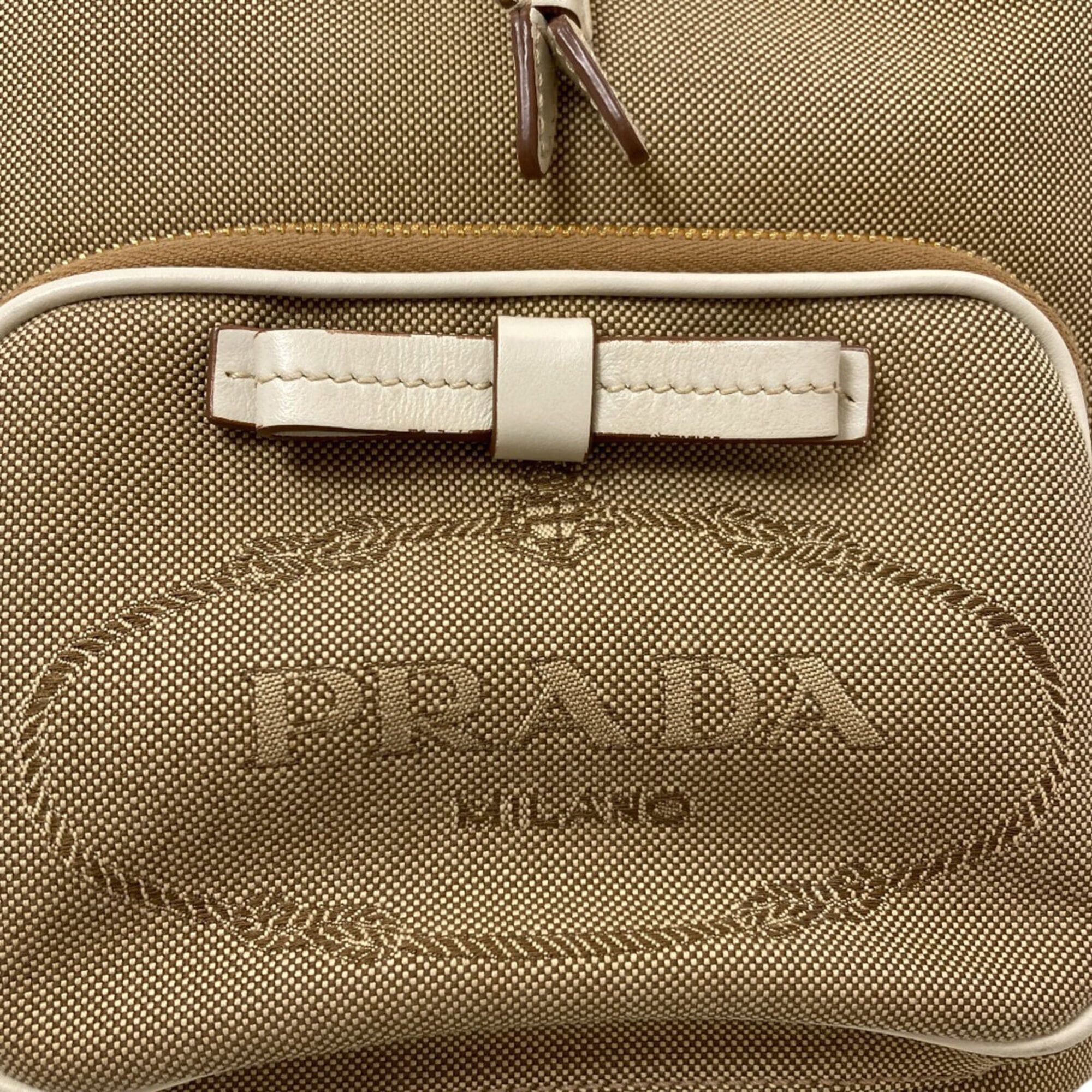 Prada Prada Fiocco Drawstring 2-Way Handbag, Canvas, Women's PRADA Size ONE SIZE - 9 Thumbnail