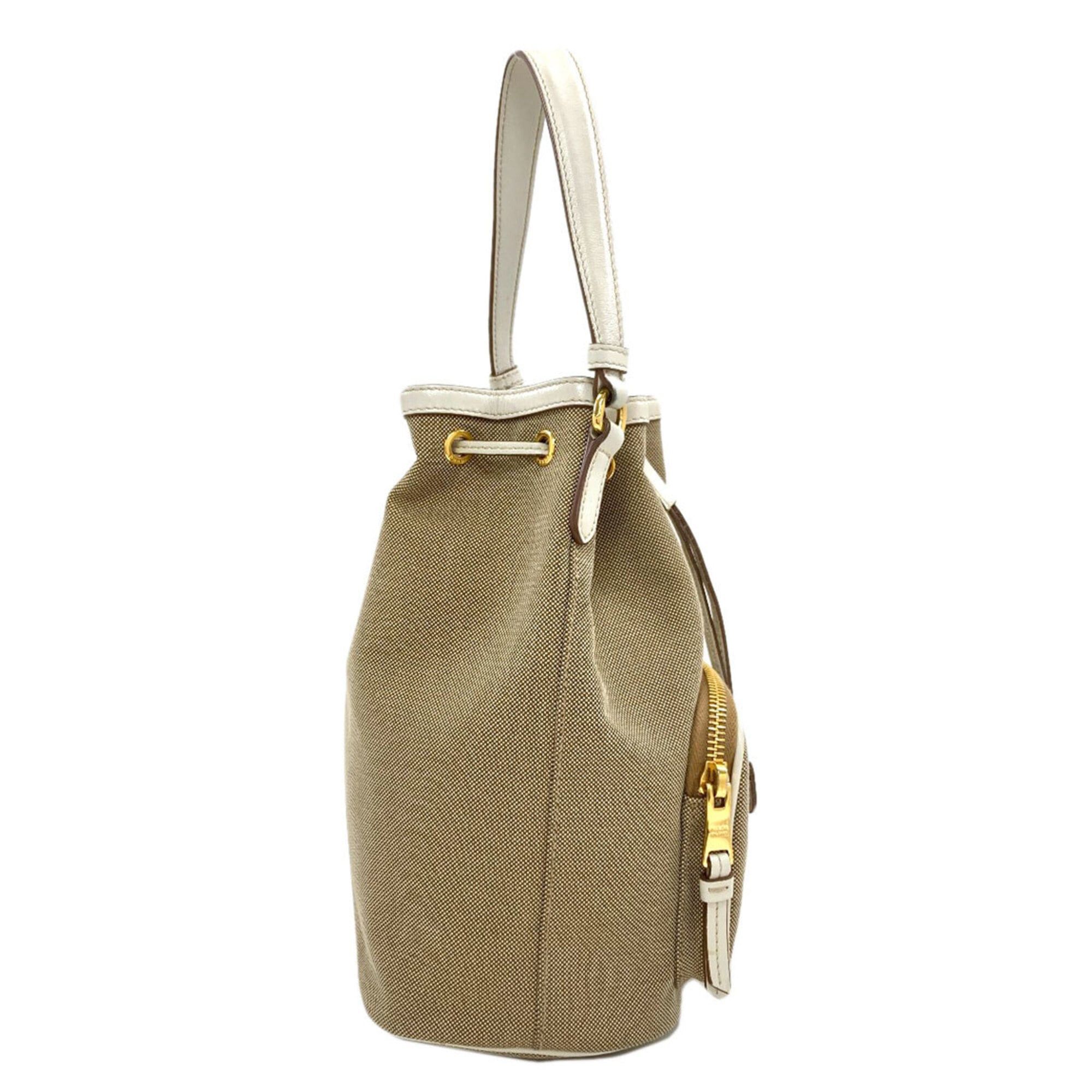 Prada Prada Fiocco Drawstring 2-Way Handbag, Canvas, Women's PRADA Size ONE SIZE - 3 Thumbnail