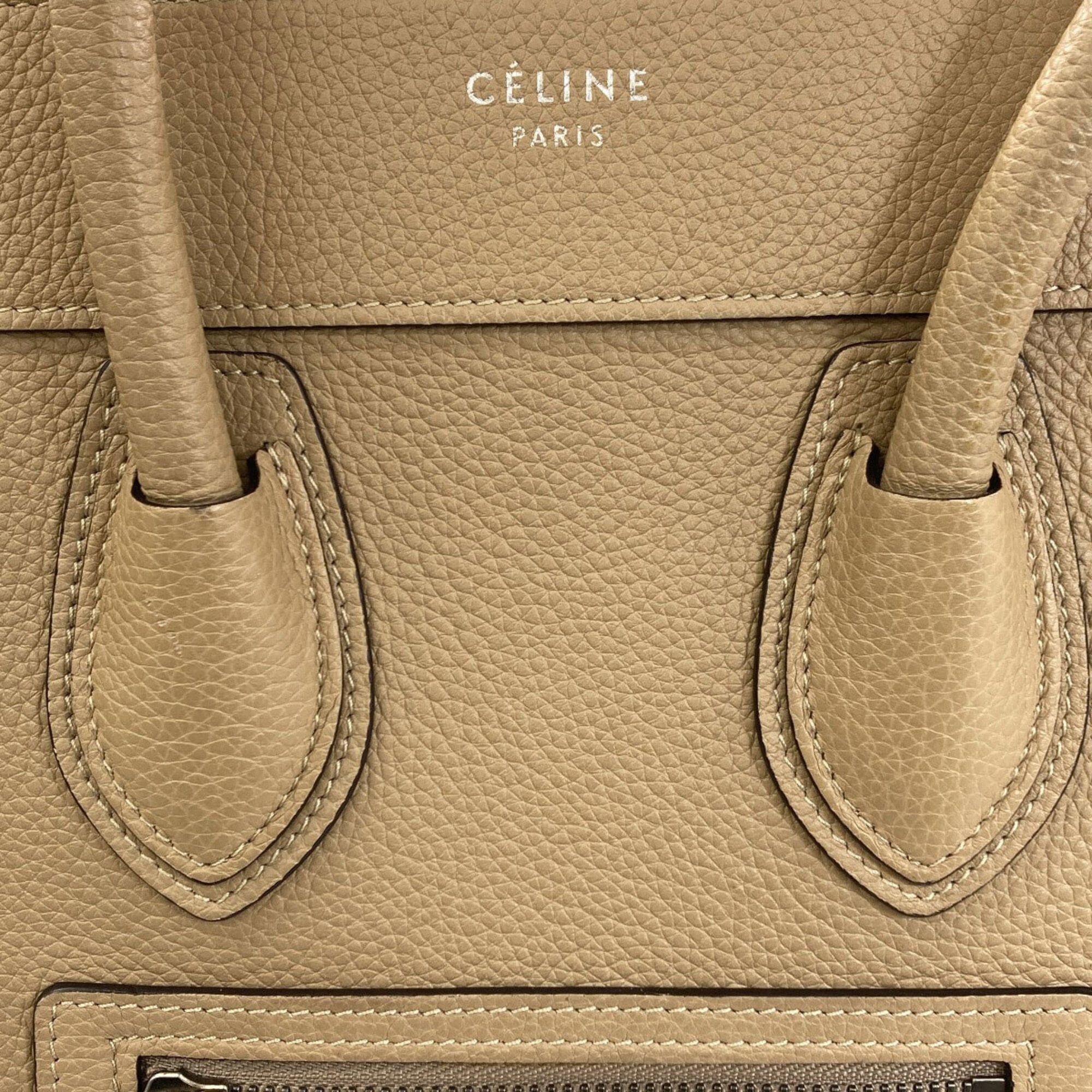 Celine Celine Luggage Micro Handbag, Calfskin, Women's Size ONE SIZE - 14 Thumbnail