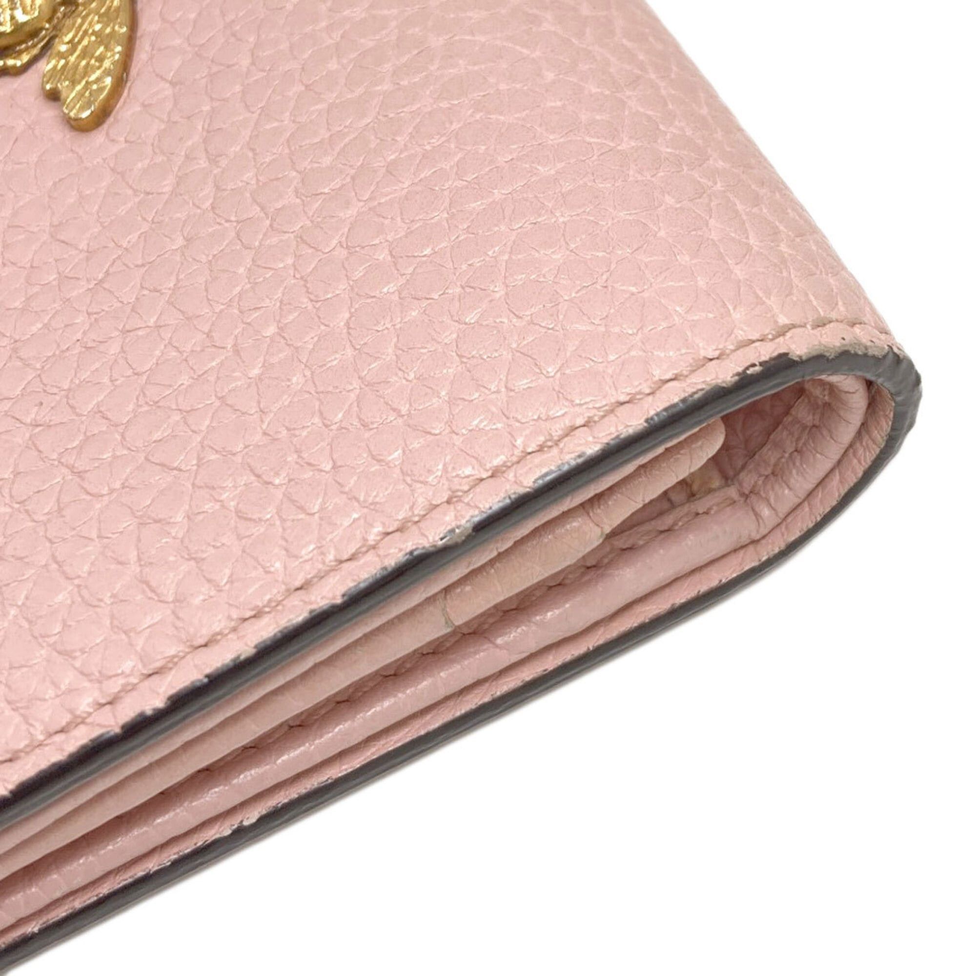 Gucci Gucci 460185 Animalier Bee Bi-fold Wallet Leather Women's GUCCI Size ONE SIZE - 15 Thumbnail