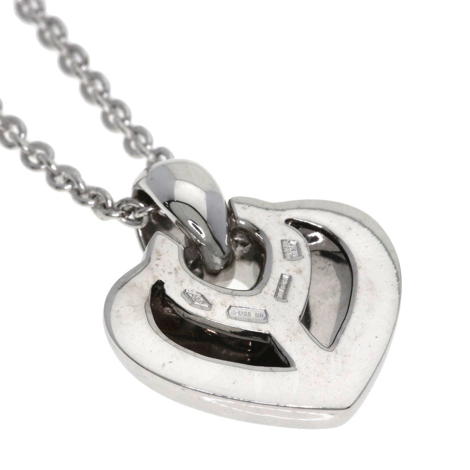 Bvlgari Bulgari Doppio Cuore Diamond Necklace, 18K White Gold, Women's, BVLGARI Size ONE SIZE - 5 Thumbnail