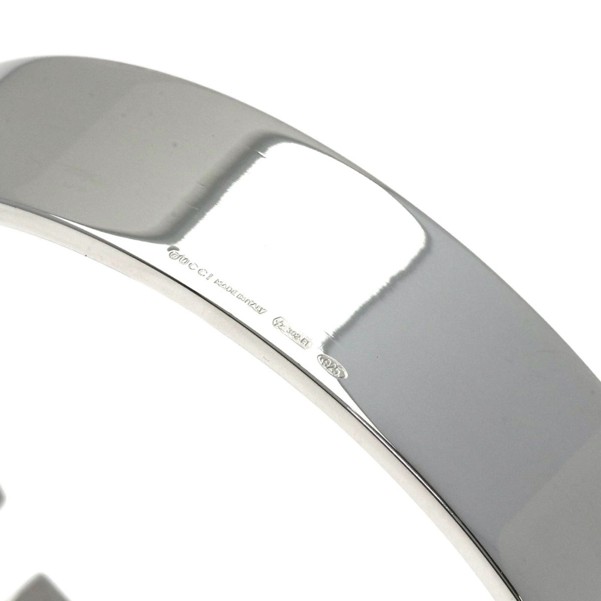 Gucci Gucci Cutout G Logo Bangle Bracelet, Silver, Unisex GUCCI Size ONE SIZE - 5 Thumbnail