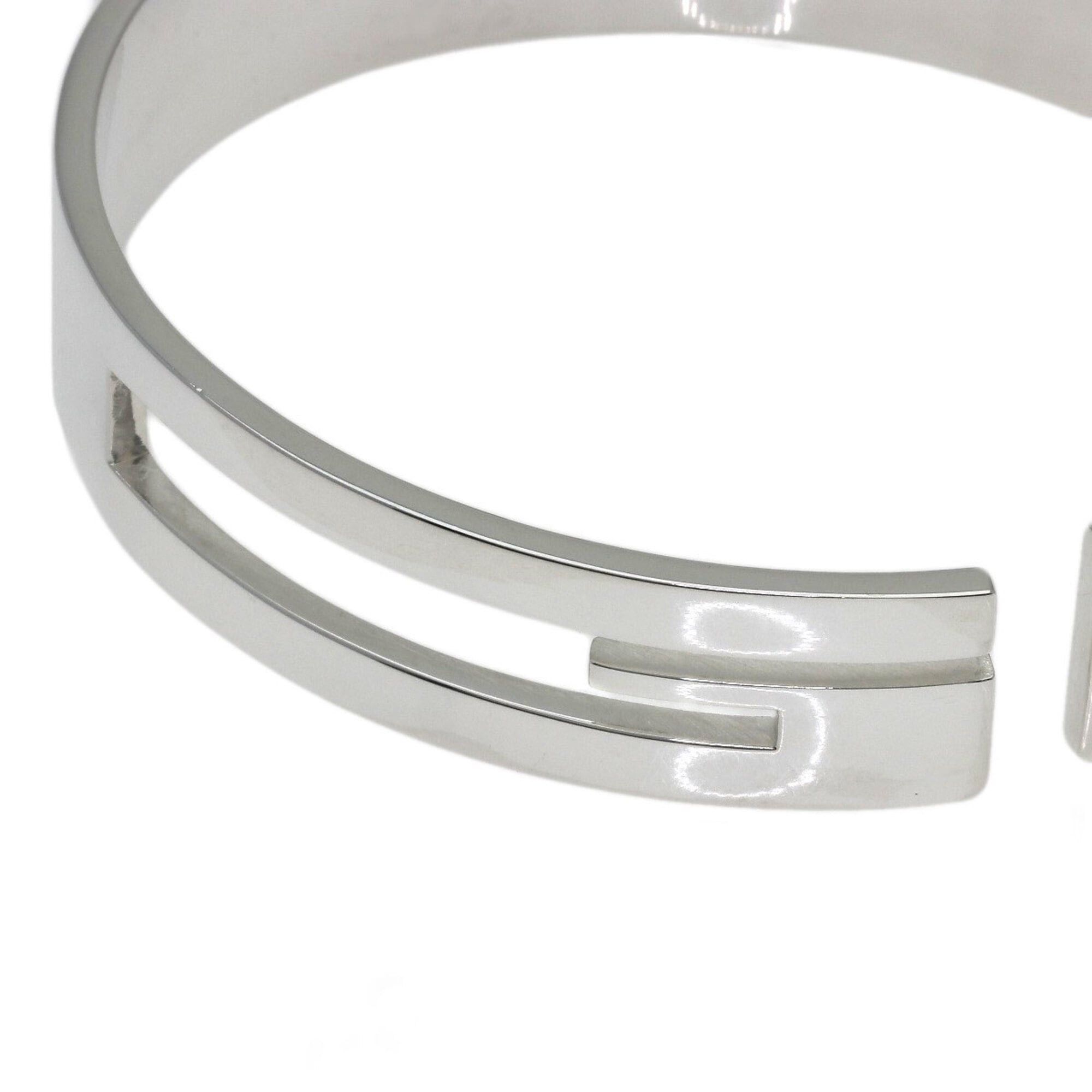 Gucci Gucci Cutout G Logo Bangle Bracelet, Silver, Unisex GUCCI Size ONE SIZE - 3 Thumbnail