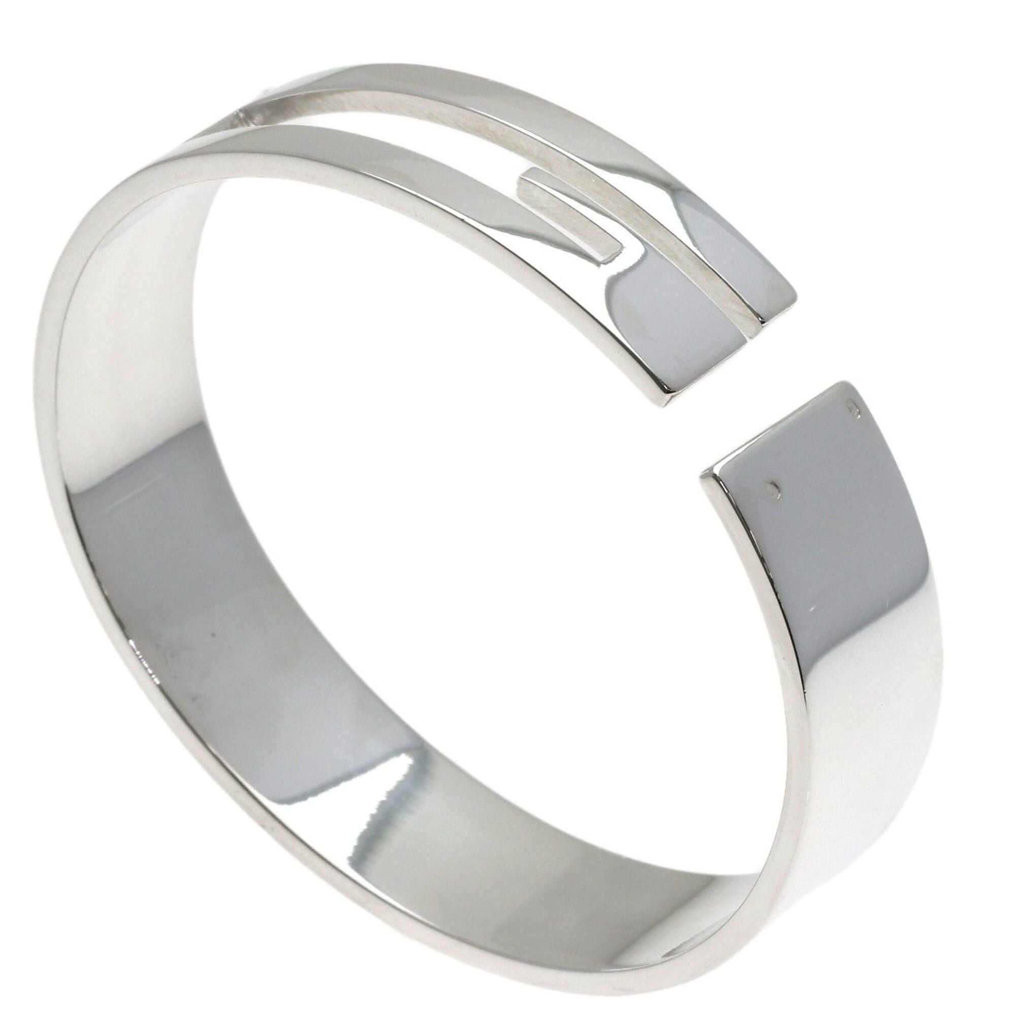 Gucci Gucci Cutout G Logo Bangle Bracelet, Silver, Unisex GUCCI Size ONE SIZE - 2 Thumbnail
