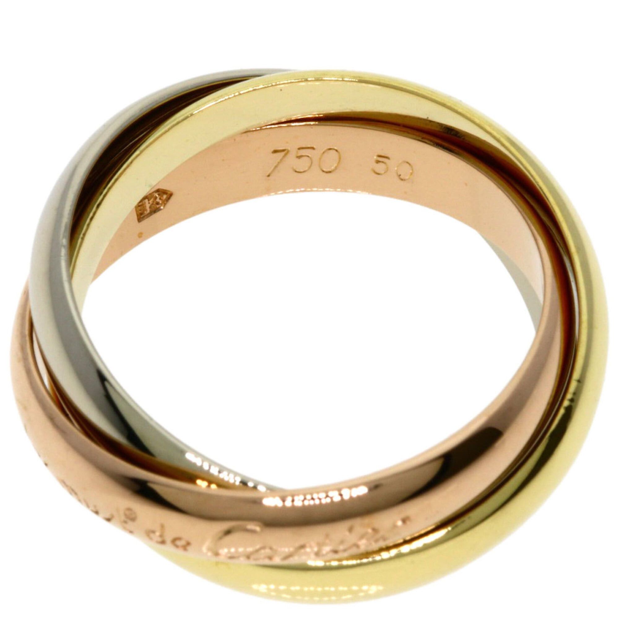 Cartier Cartier Trinity 3-Color Ring #50, 18K Yellow Gold/18K Pink White Gold, Women's. Size ONE SIZE - 3 Thumbnail