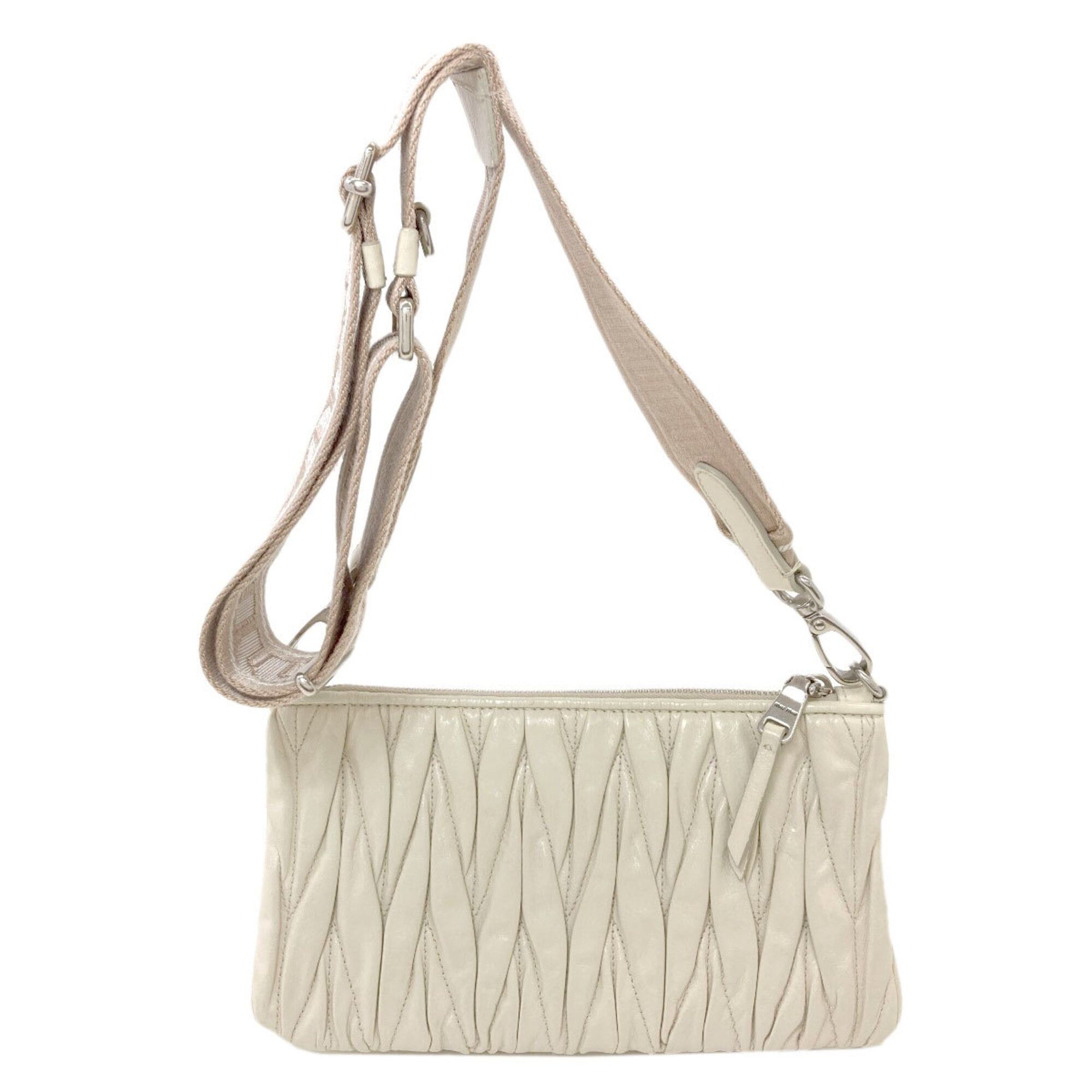 Miu Miu Miu Miu Miu Matelassé Shoulder Bag, Calfskin, Women's MIUMIU Size ONE SIZE - 2 Thumbnail