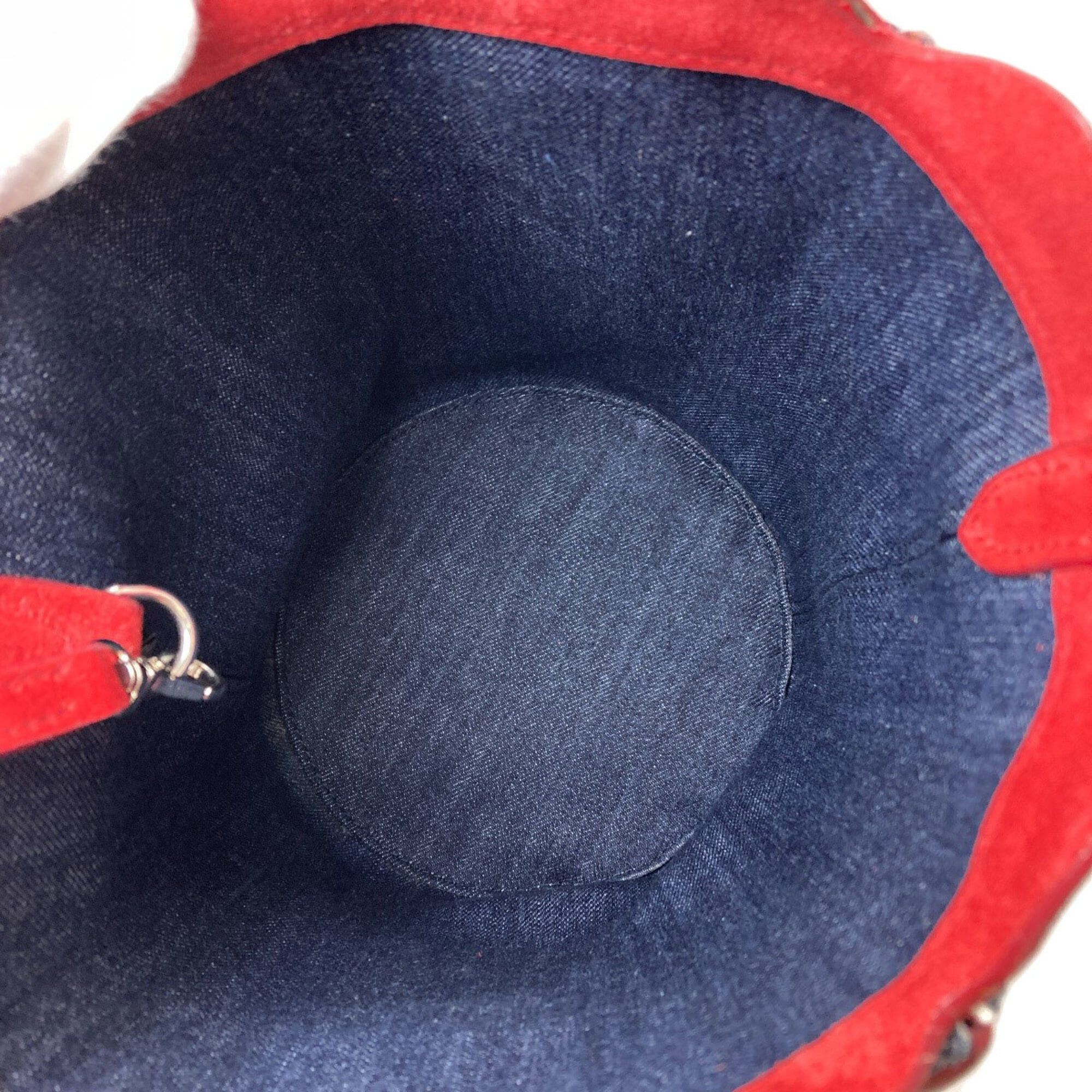 Miu Miu Miu Miu Miu Cherry Print 2-Way Shoulder Bag, Denim, Women's MIUMIU Size ONE SIZE - 5 Thumbnail