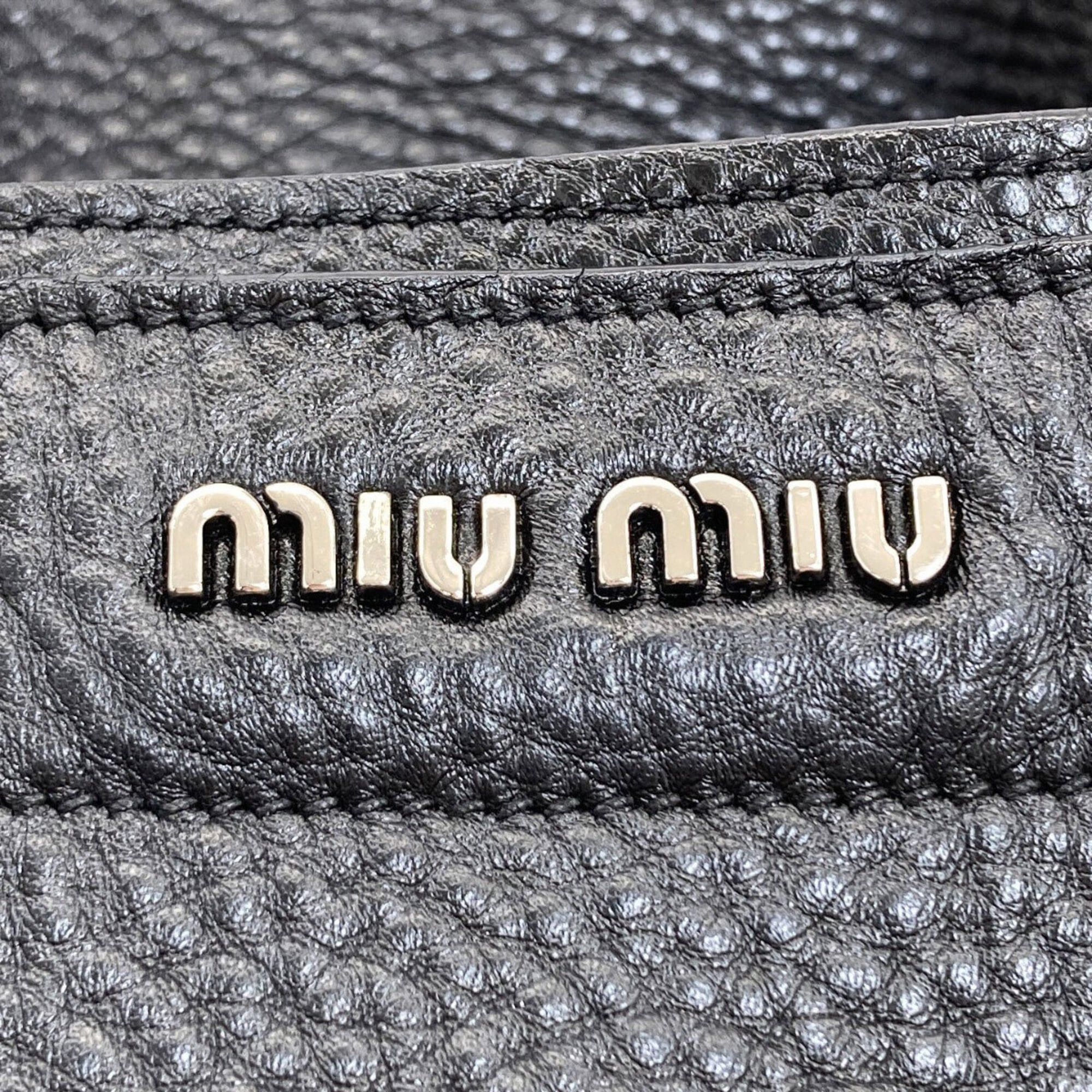 Miu Miu Miu Miu Miu Logo Tote Bag Leather Women's MIUMIU Size ONE SIZE - 14 Thumbnail