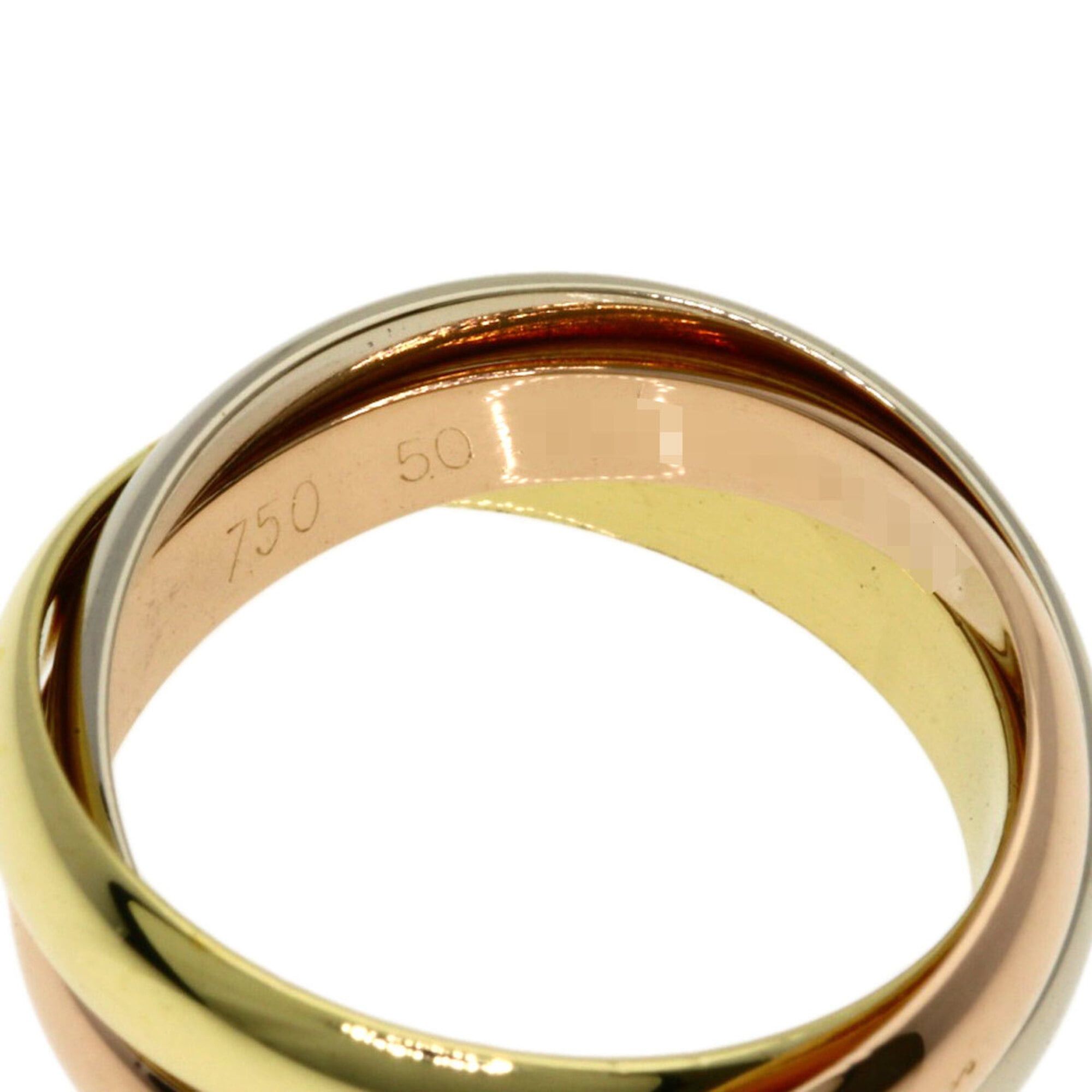 Cartier Cartier Trinity #50 Ring - 18K Yellow Gold/18K White Pink Gold Women's CARTIER Size ONE SIZE - 4 Thumbnail