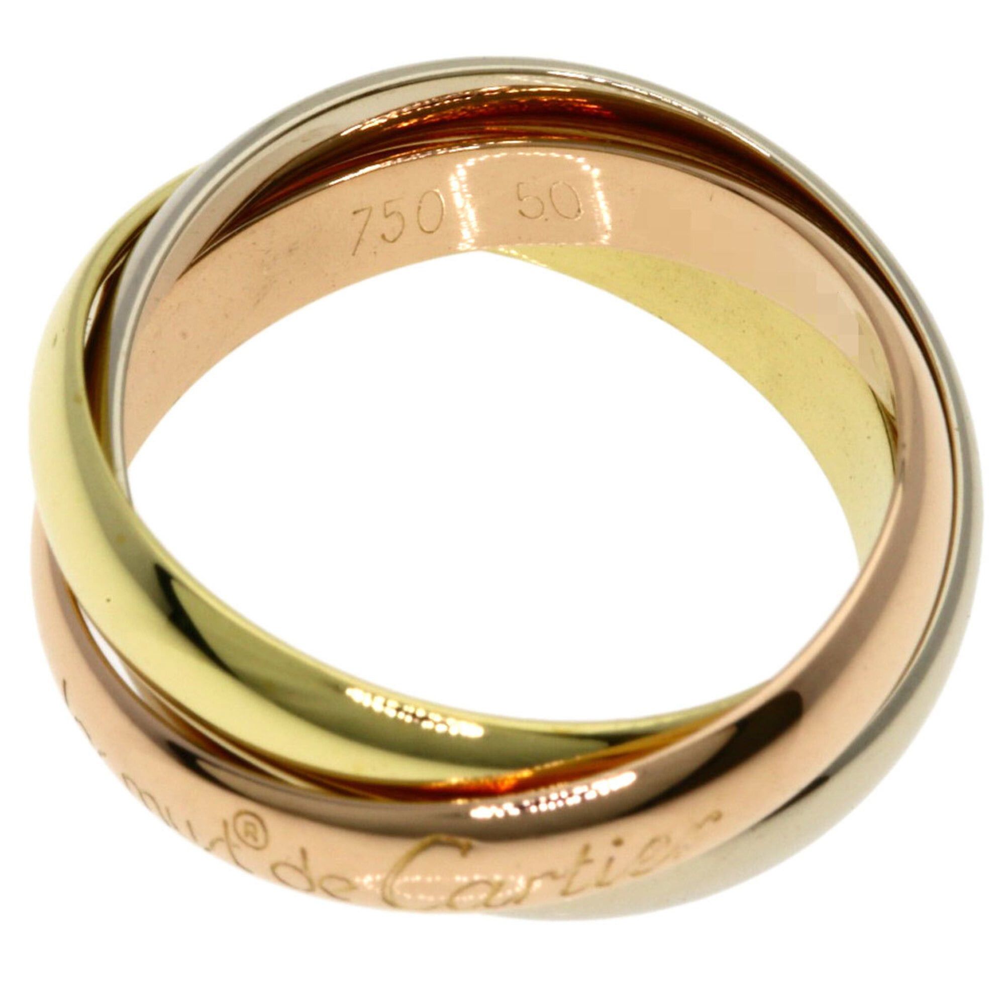 Cartier Cartier Trinity #50 Ring - 18K Yellow Gold/18K White Pink Gold Women's CARTIER Size ONE SIZE - 3 Thumbnail