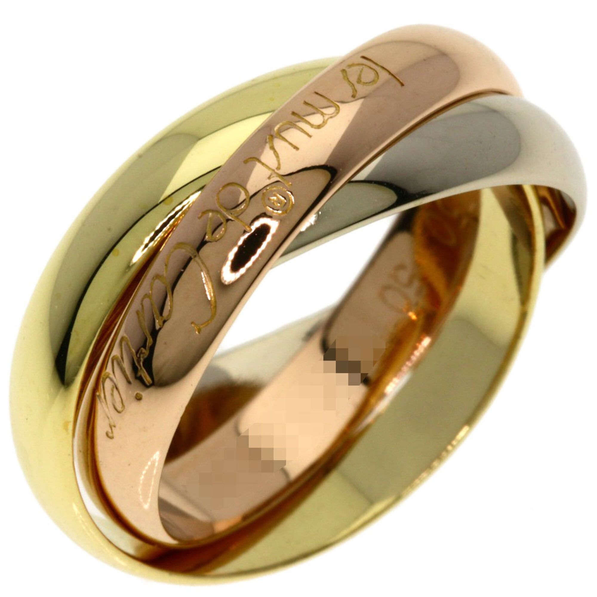 Cartier Cartier Trinity #50 Ring - 18K Yellow Gold/18K White Pink Gold Women's CARTIER Size ONE SIZE - 2 Thumbnail