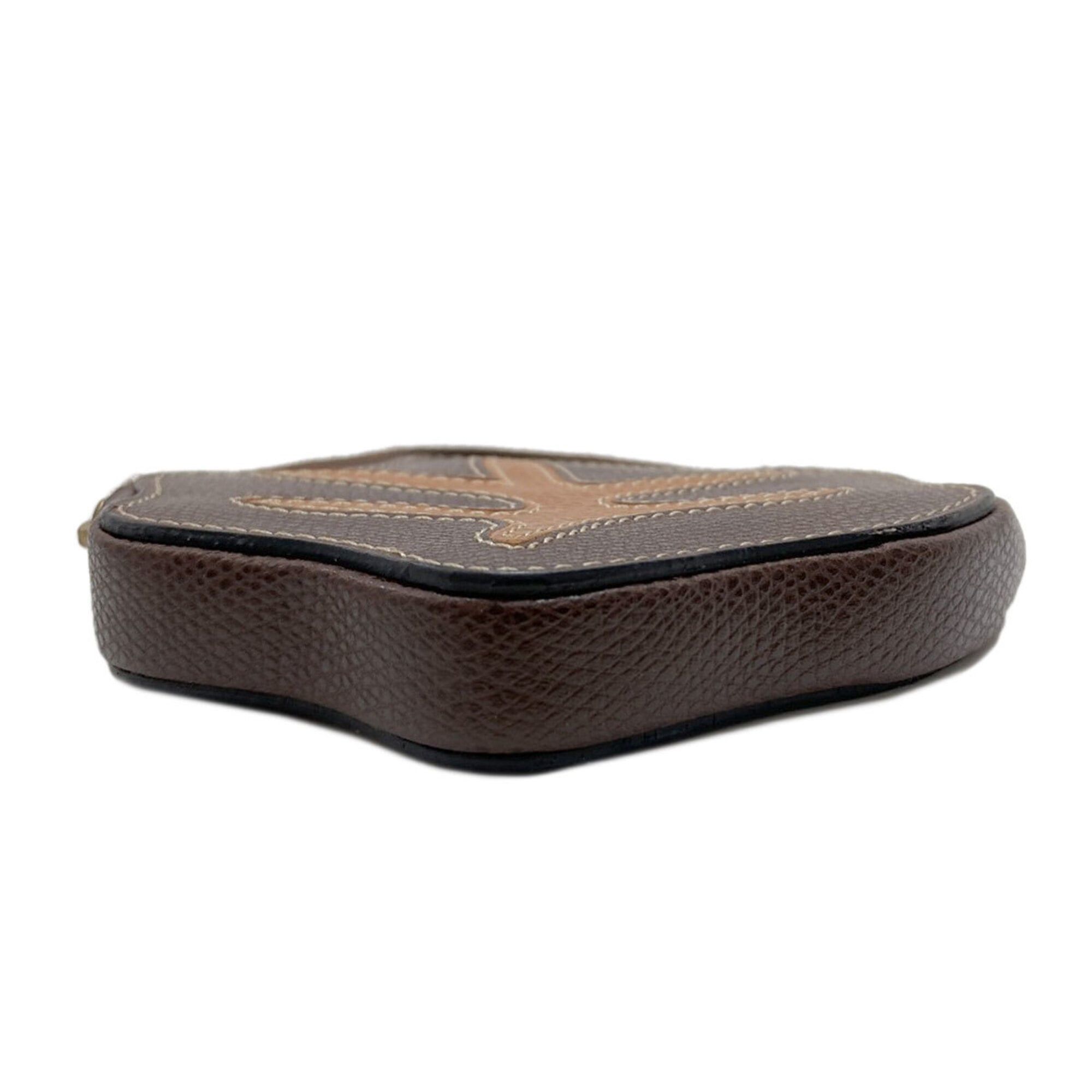 Celine Celine autumn leaves motif coin case, leather, women's. Size ONE SIZE - 3 Thumbnail