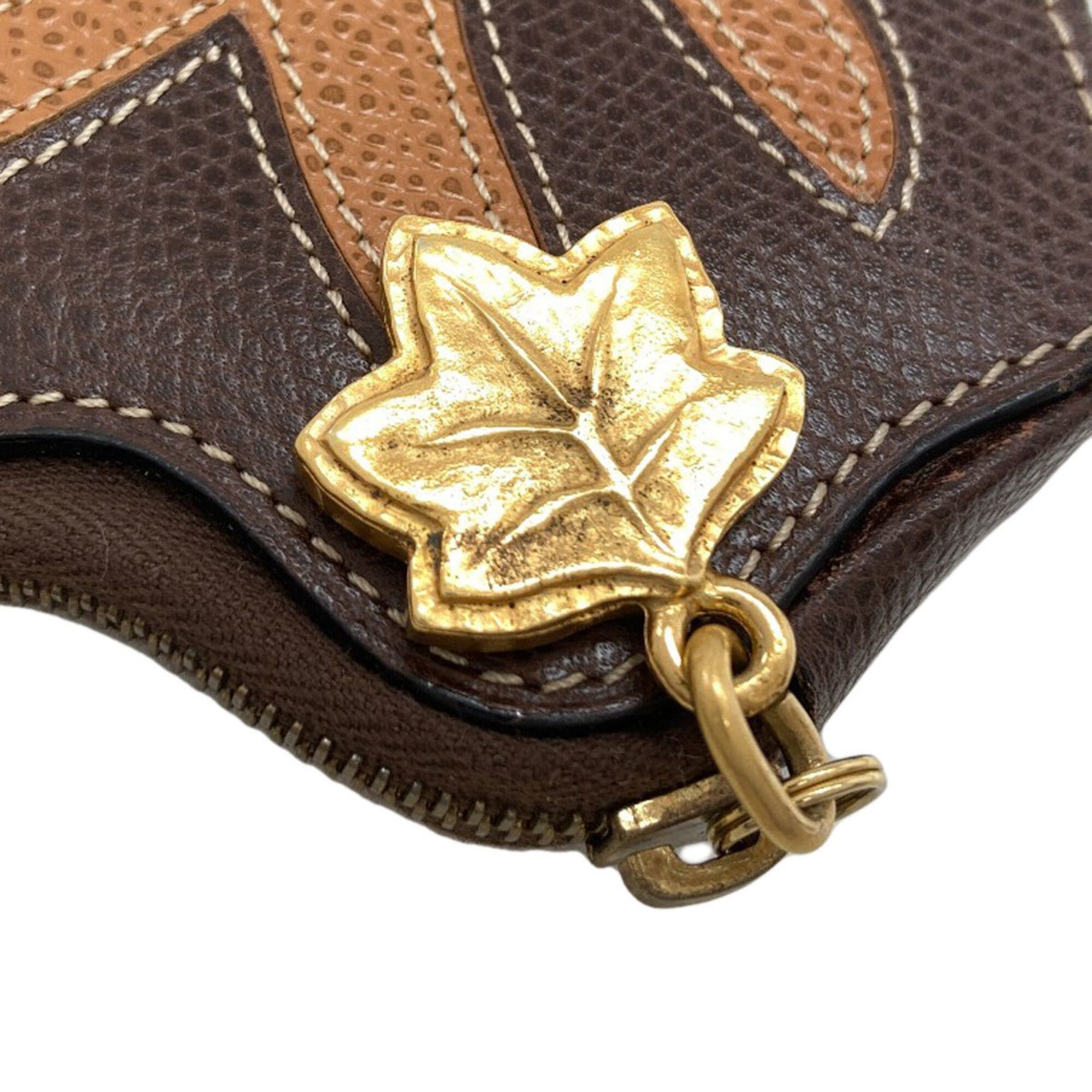Celine Celine autumn leaves motif coin case, leather, women's. Size ONE SIZE - 10 Thumbnail