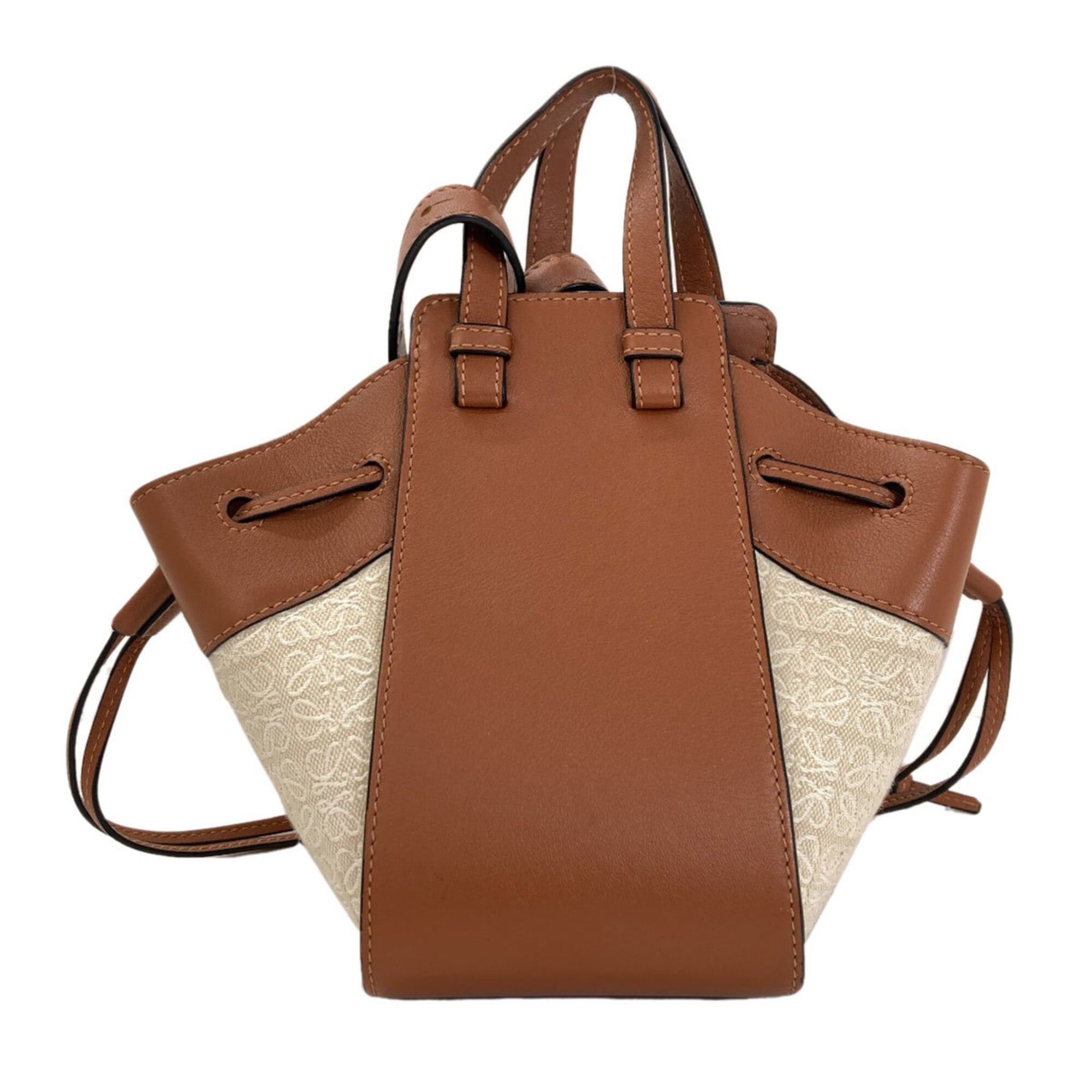 Loewe Loewe Hammock 2-Way Handbag, Canvas/Calfskin, Women's LOEWE Size ONE SIZE - 2 Thumbnail
