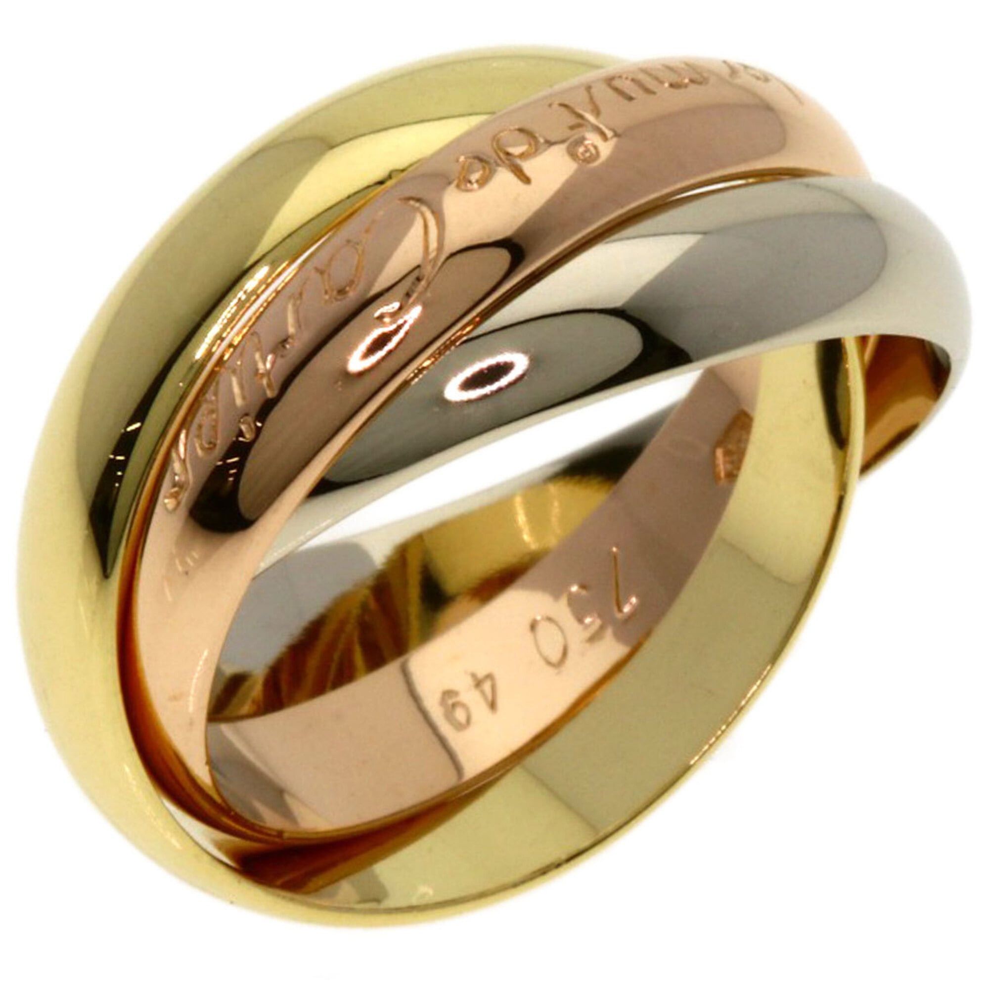 Cartier Cartier Trinity #49 Ring - 18K Yellow Gold/18K White Pink Gold Women's CARTIER Size ONE SIZE - 2 Thumbnail