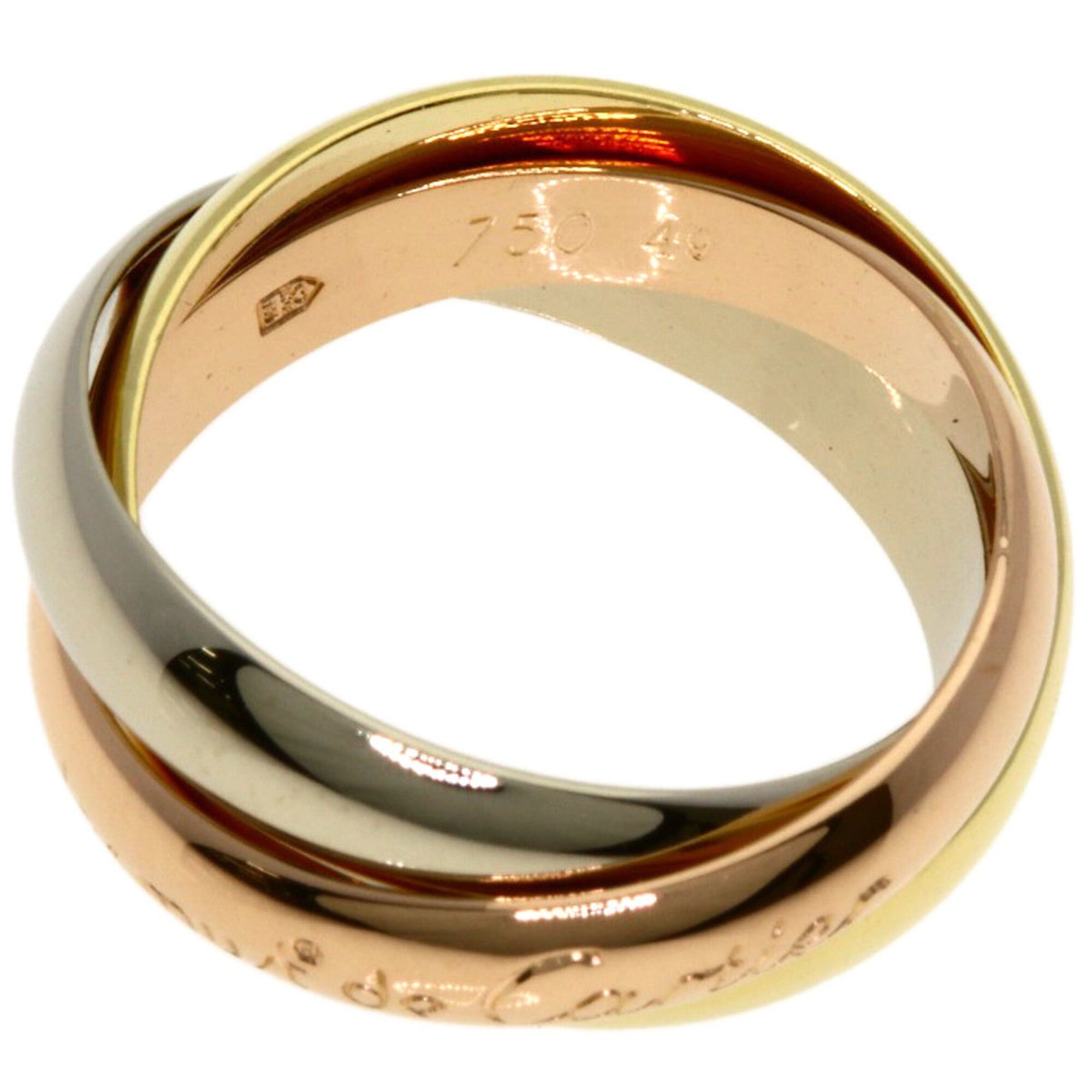 Cartier Cartier Trinity #49 Ring - 18K Yellow Gold/18K White Pink Gold Women's CARTIER Size ONE SIZE - 3 Thumbnail
