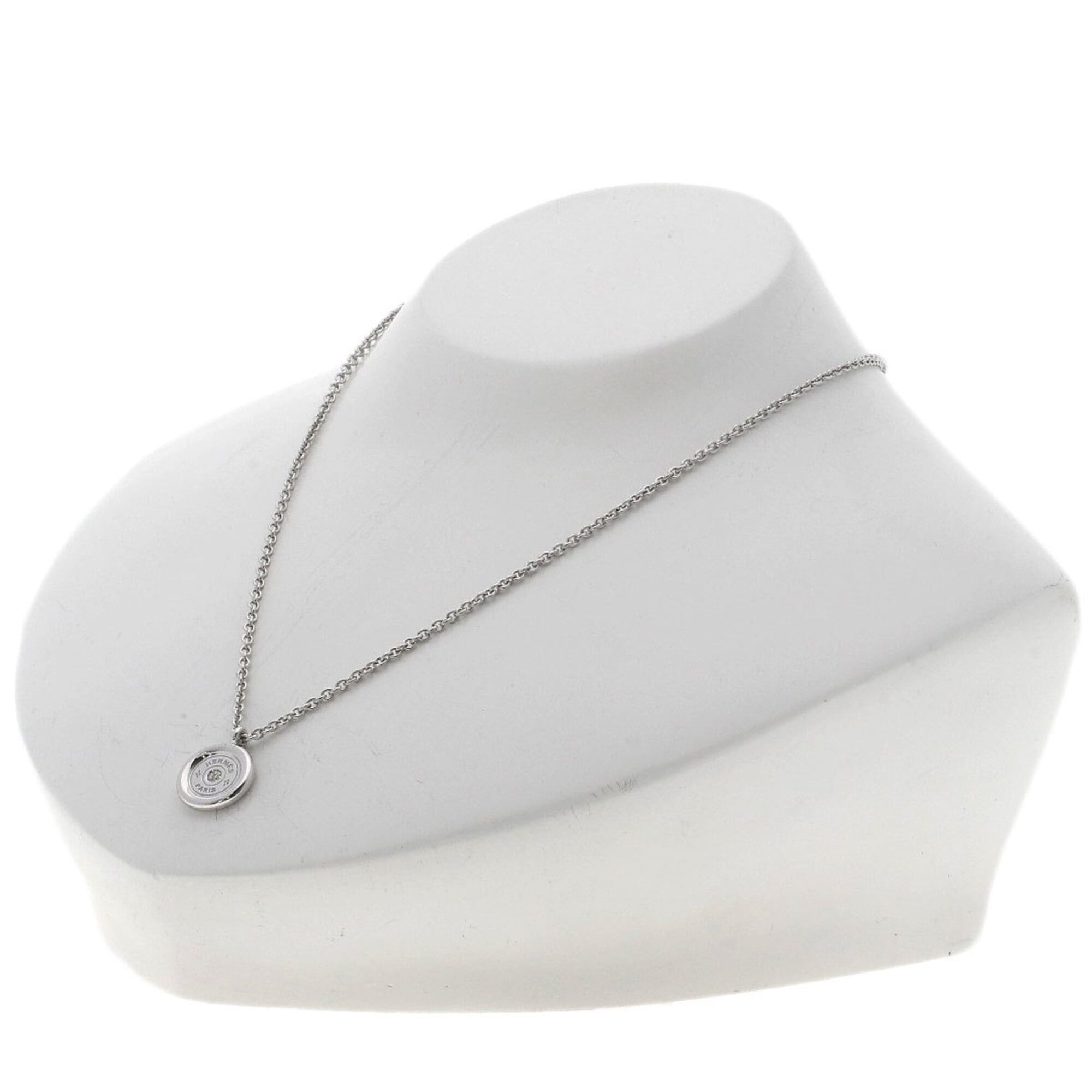 Hermes Hermes Sellier Diamond Necklace 18K White Gold Women's HERMES Size ONE SIZE - 5 Thumbnail