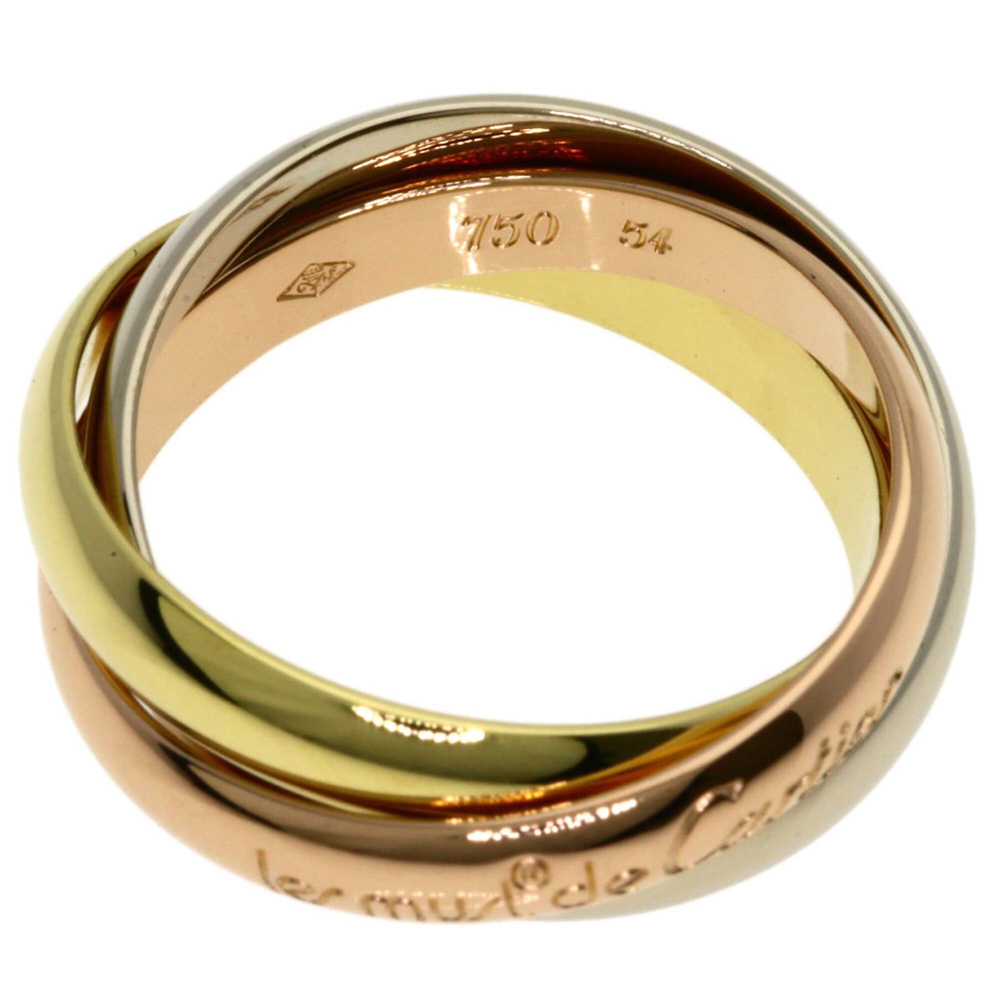 Cartier Cartier Trinity #54 Ring - 18K Yellow Gold/18K White Pink Gold Women's CARTIER Size ONE SIZE - 3 Thumbnail