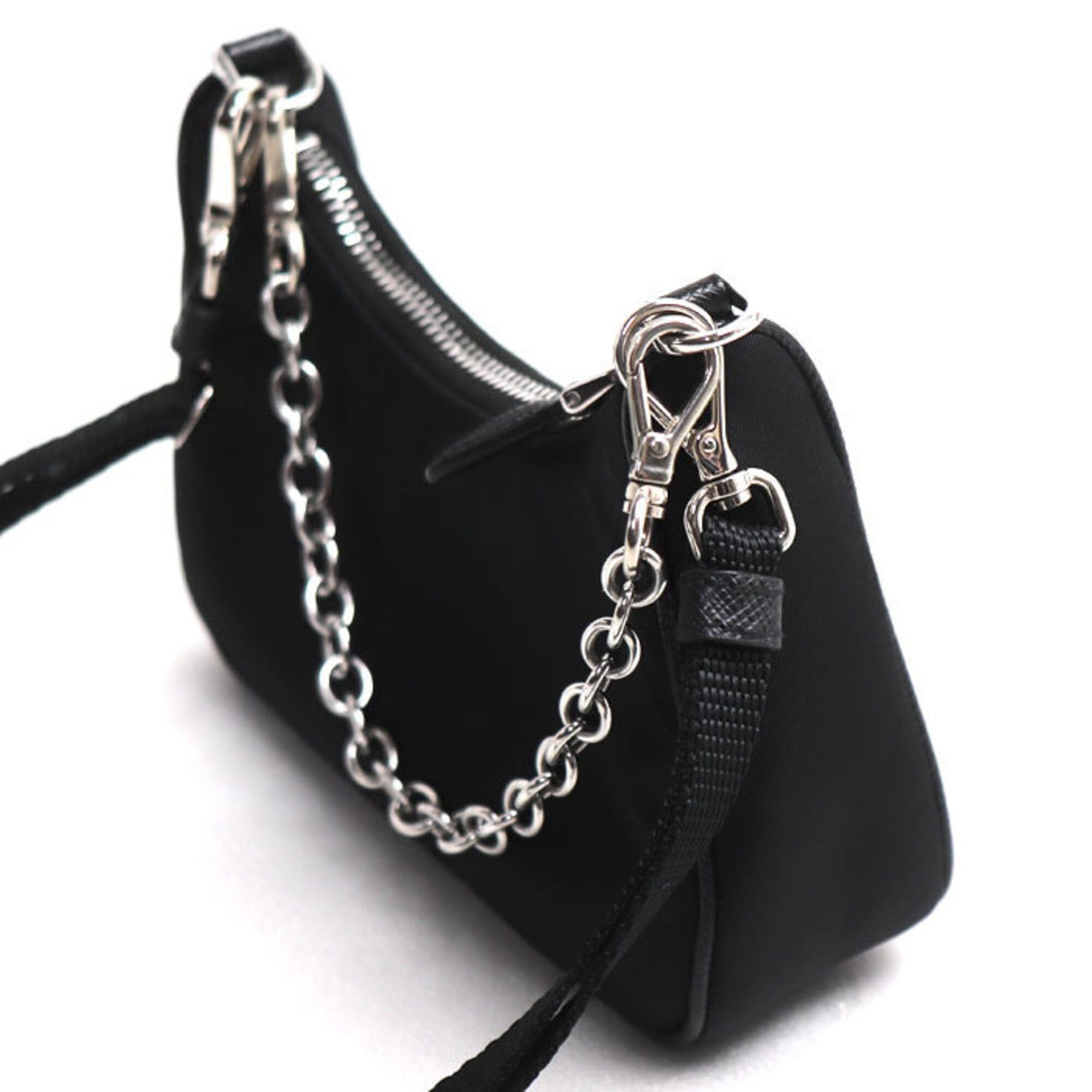 Prada PRADA Micro Bag Tessuto 2-Way Shoulder Black 1TT122 Women's Size ONE SIZE - 2 Thumbnail