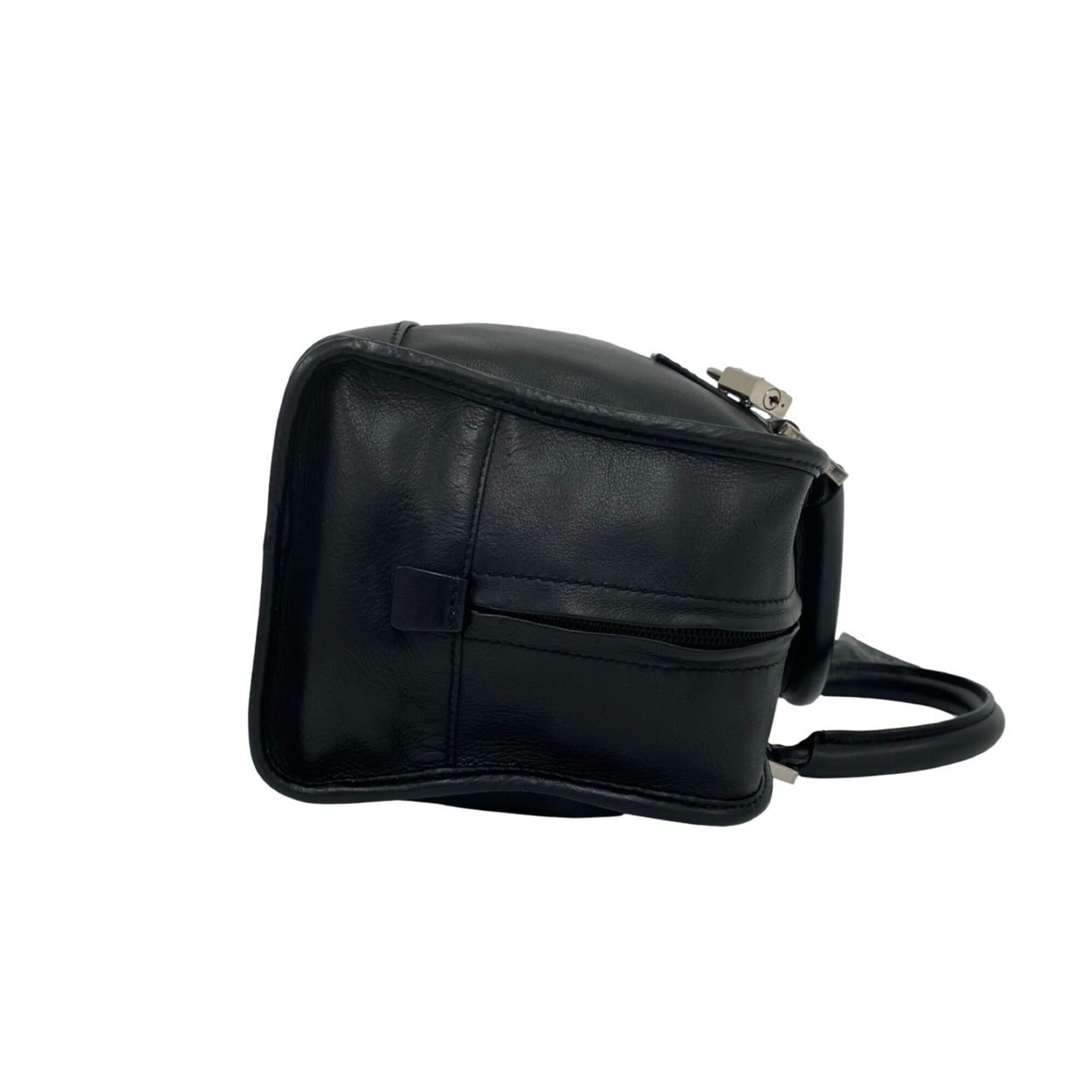 Loewe LOEWE Amazona 28 Anagram Logo Leather Handbag Mini Boston Bag Black 36610 Size ONE SIZE - 6 Thumbnail
