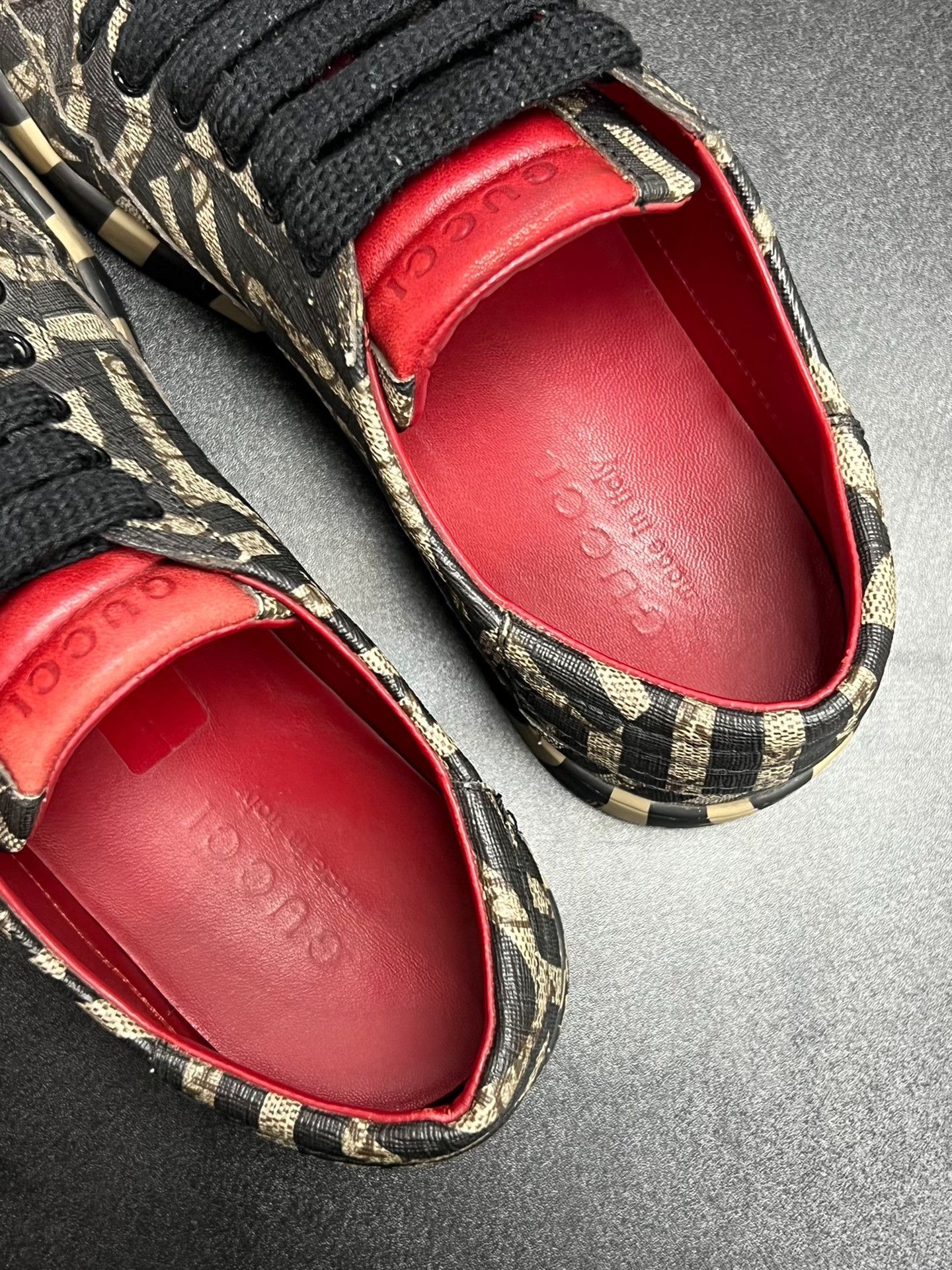 Gucci Gucci Striped Brown Lowtop Sneakers 8.5 Men Size US 8.5 / EU 41-42 - 4 Thumbnail