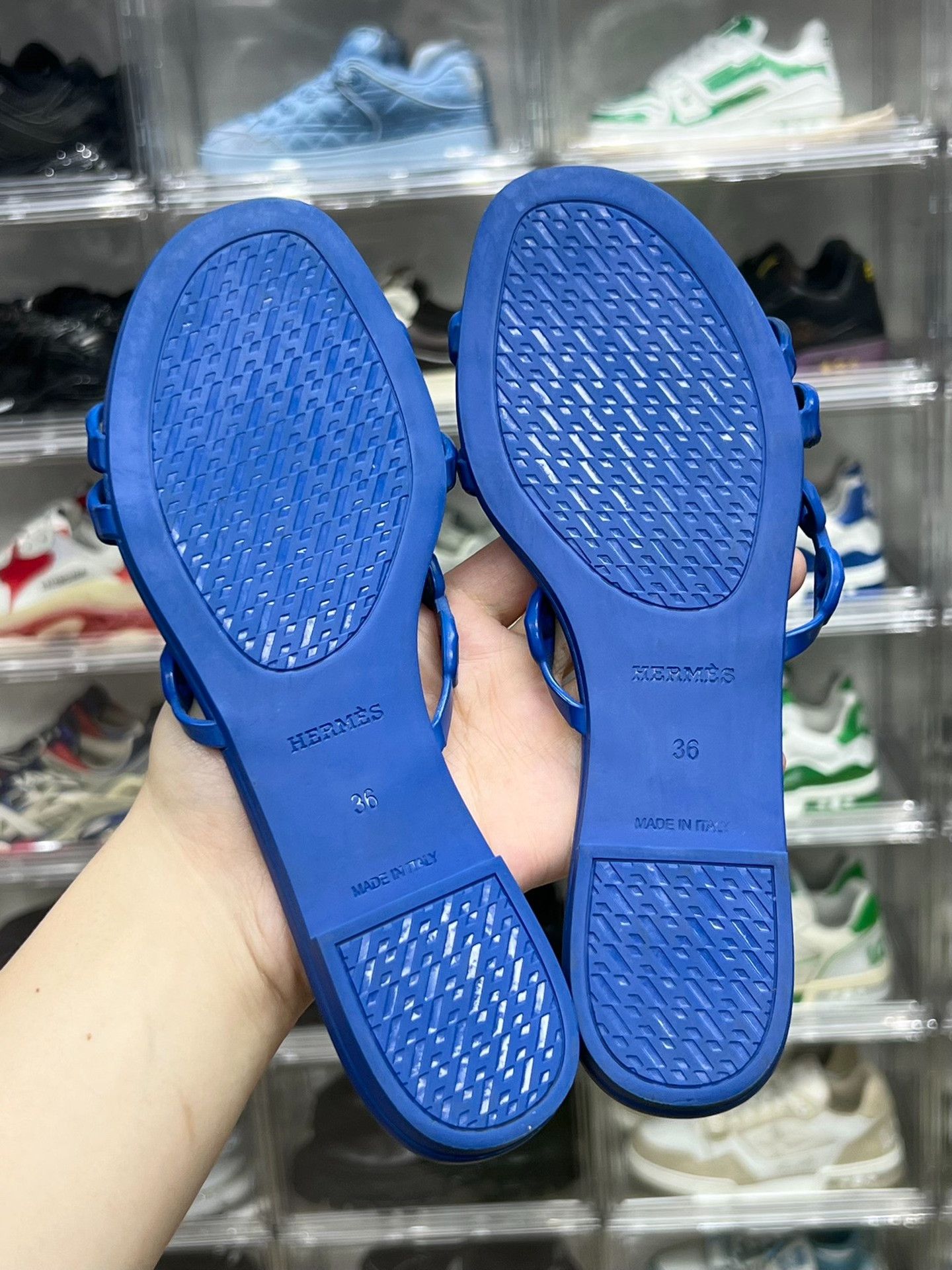 Hermes Hermes Blue Sandals us_6 Women Size US 6 / IT 36 - 6 Thumbnail