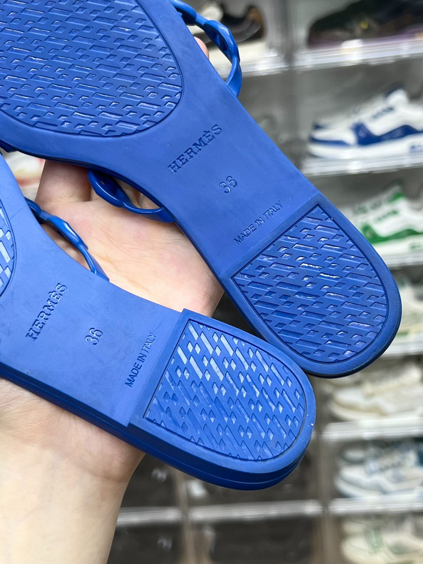 Hermes Hermes Blue Sandals us_6 Women Size US 6 / IT 36 - 7 Thumbnail