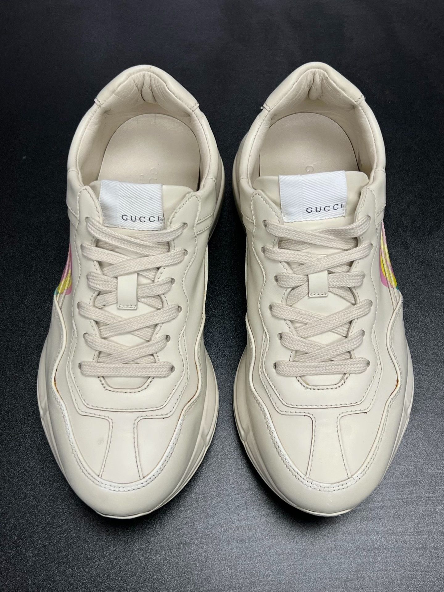 Gucci Gucci Retro White Lowtop Sneakers us_7-5 Women Size US 7.5 / IT 37.5 - 3 Thumbnail