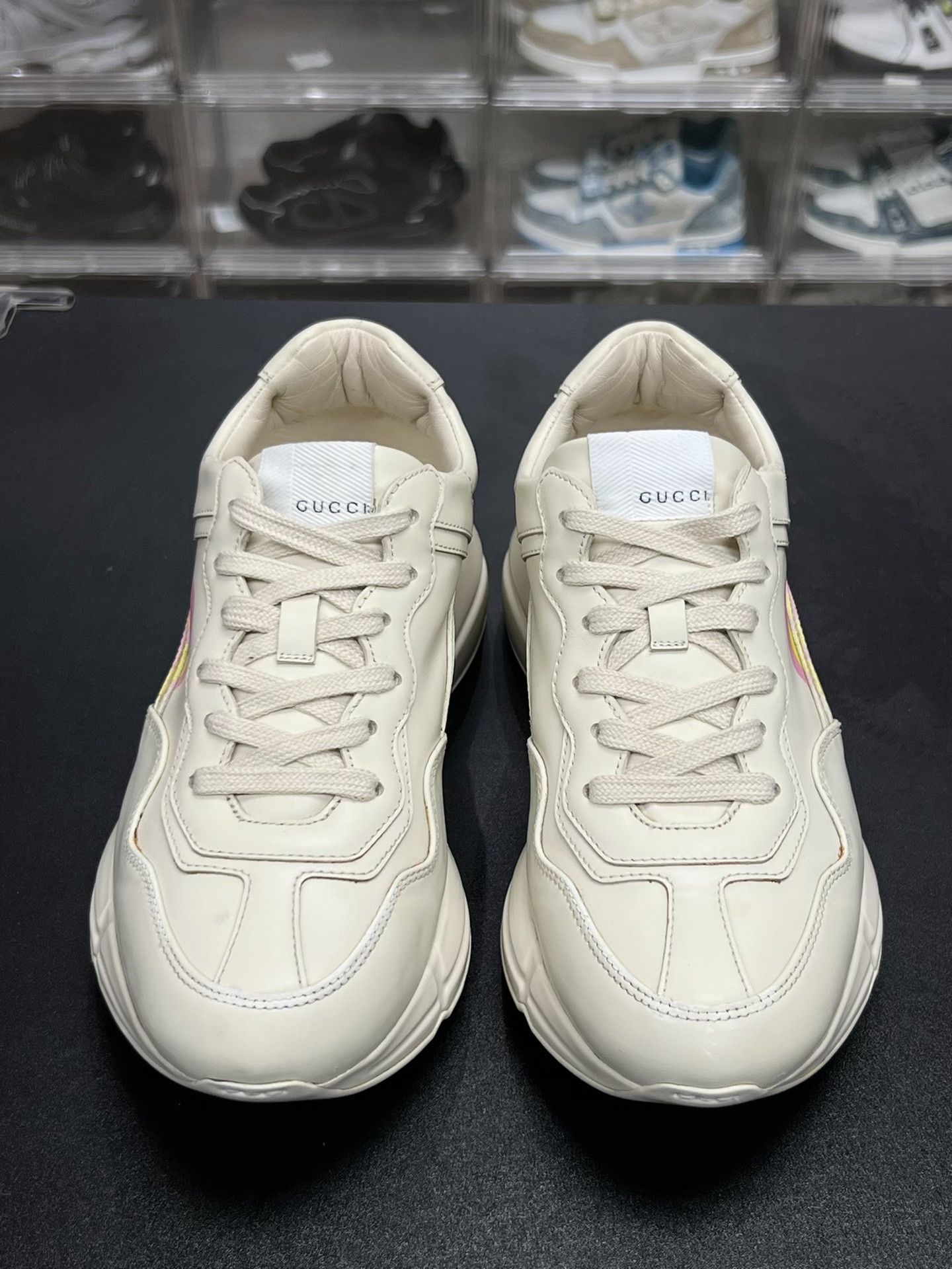 Gucci Gucci Retro White Lowtop Sneakers us_7-5 Women Size US 7.5 / IT 37.5 - 2 Thumbnail