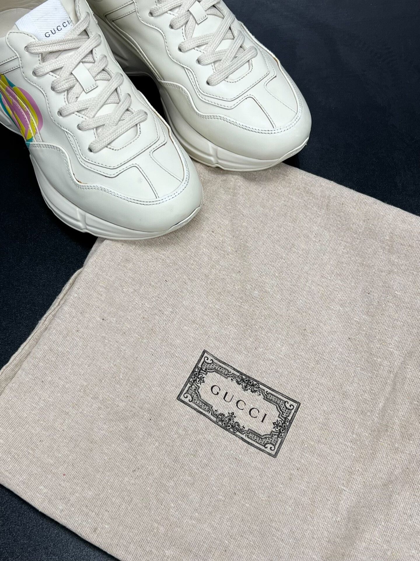 Gucci Gucci Retro White Lowtop Sneakers us_7-5 Women Size US 7.5 / IT 37.5 - 9 Thumbnail