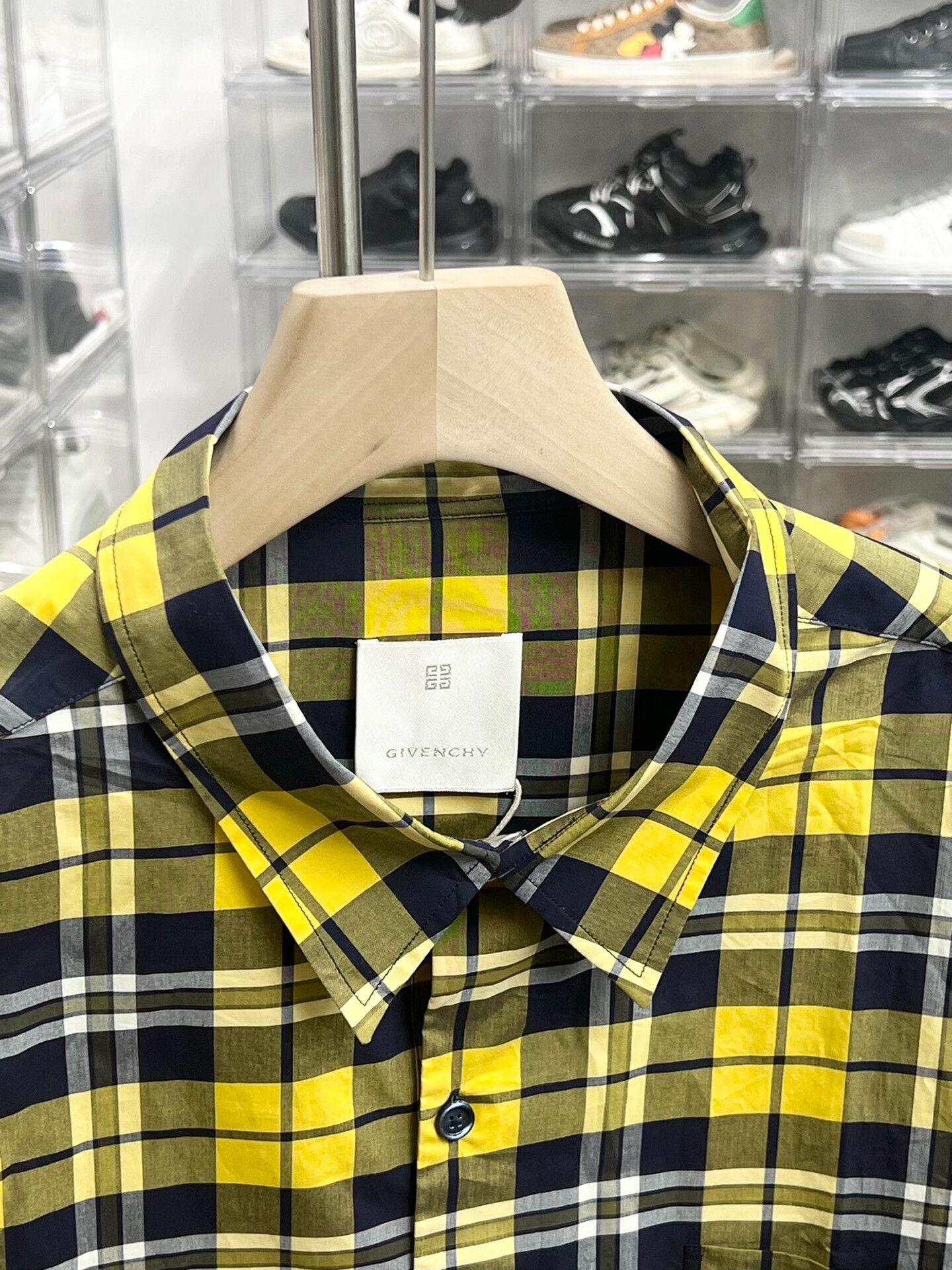 Givenchy Givenchy Plaid Yellow Shirt s Men Size US S / EU 44-46 / 1 - 2 Thumbnail