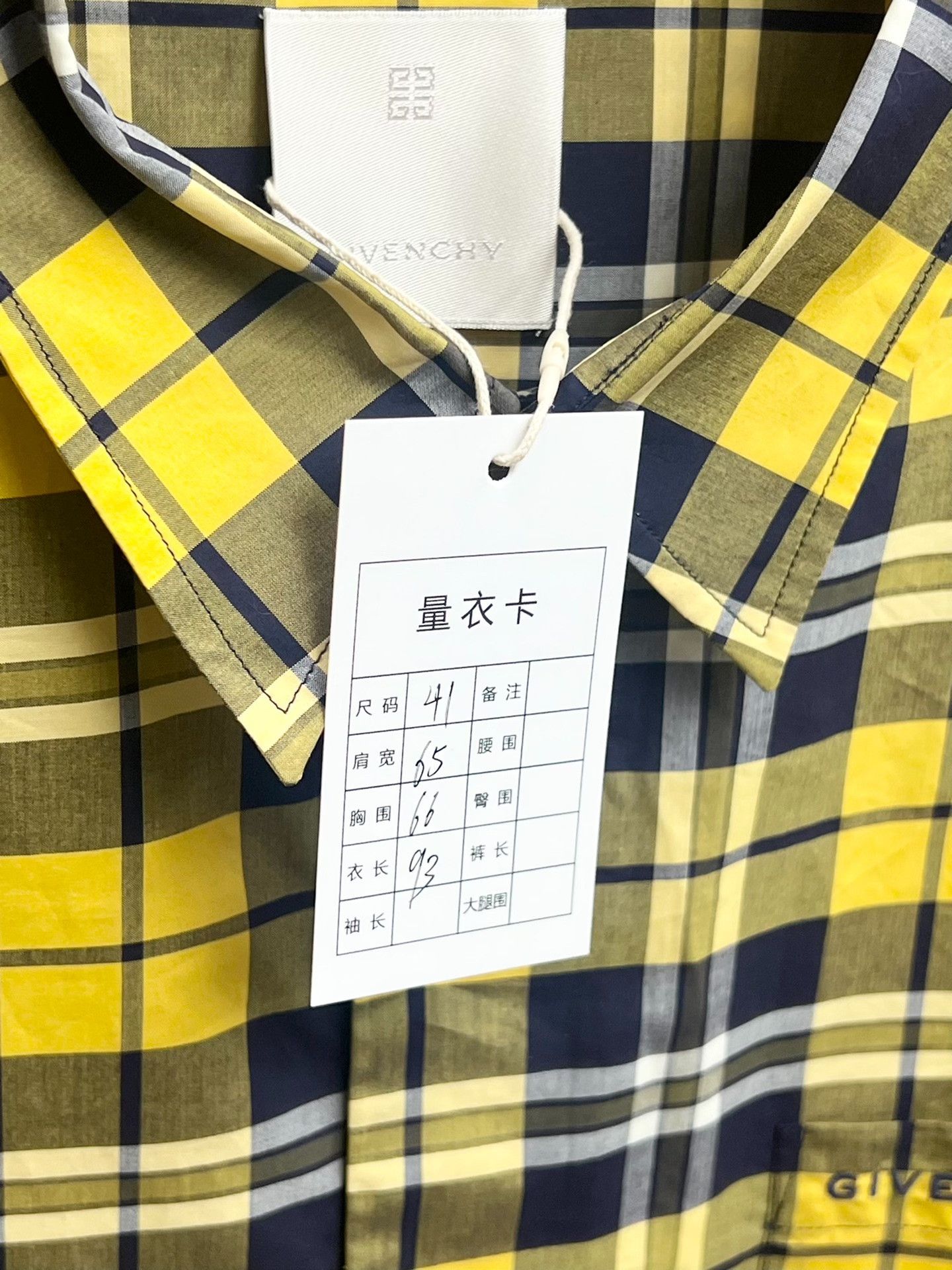 Givenchy Givenchy Plaid Yellow Shirt s Men Size US S / EU 44-46 / 1 - 6 Thumbnail