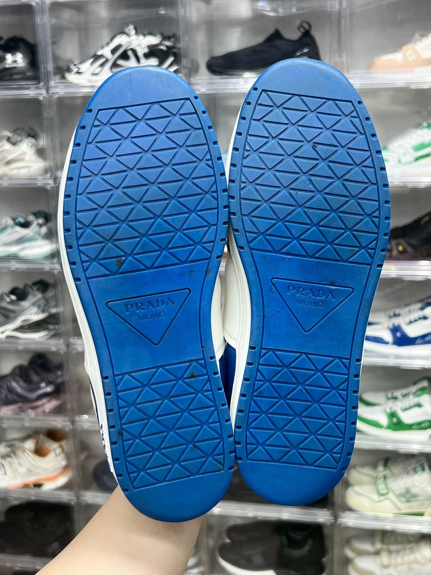 Prada Prada Down Blue Lowtop Sneakers 7.5 Men Size US 7.5 / EU 40-41 - 8 Thumbnail