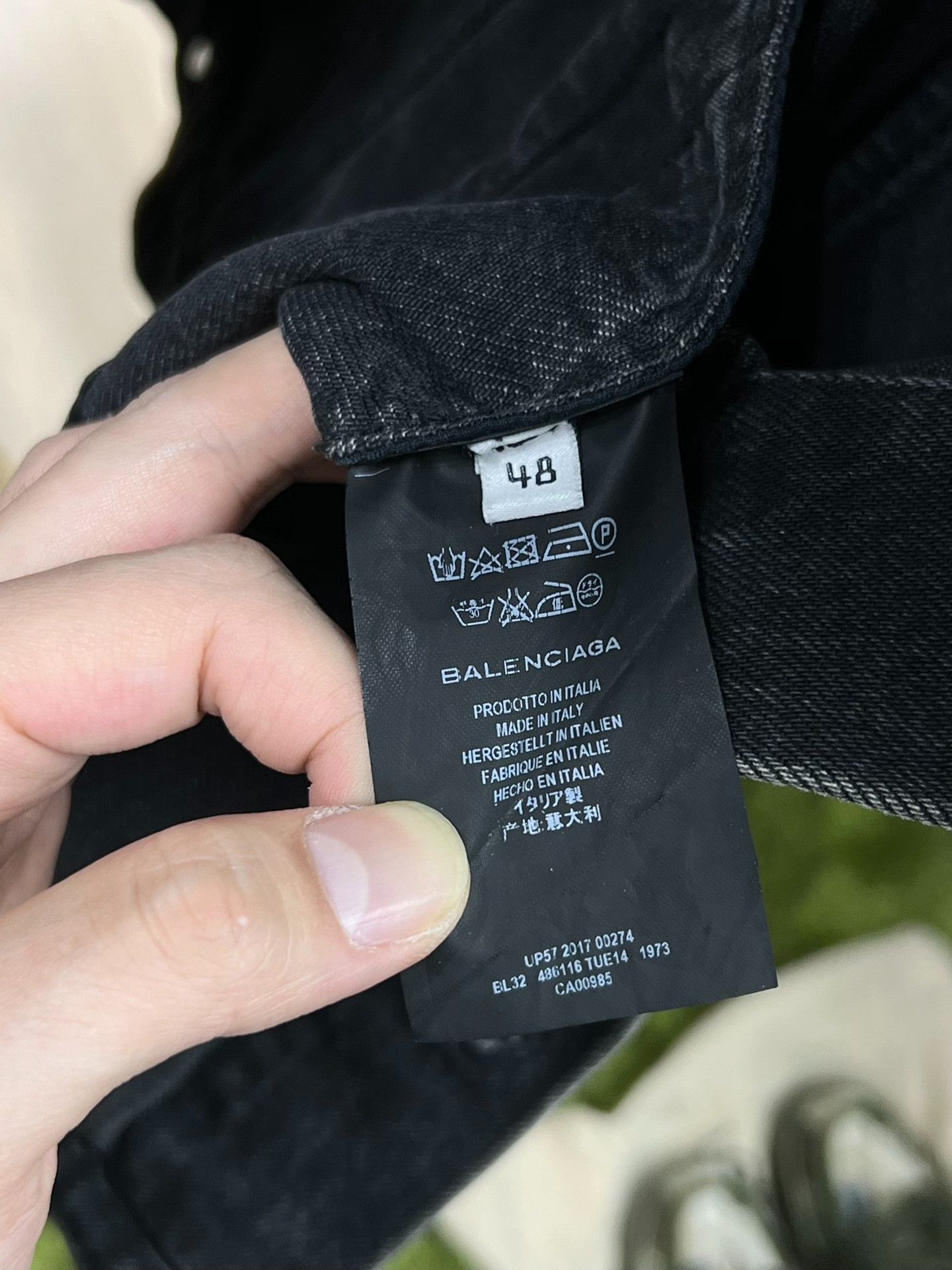 Balenciaga Balenciaga Denim Black Light Jacket l Men Size US L / EU 52-54 / 3 - 7 Thumbnail