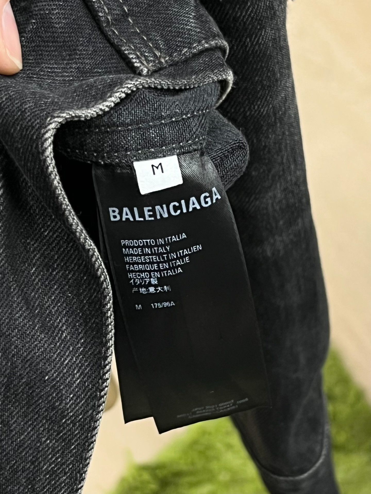 Balenciaga Balenciaga Denim Embroidered Black Light Jacket m Men Size US M / EU 48-50 / 2 - 7 Thumbnail