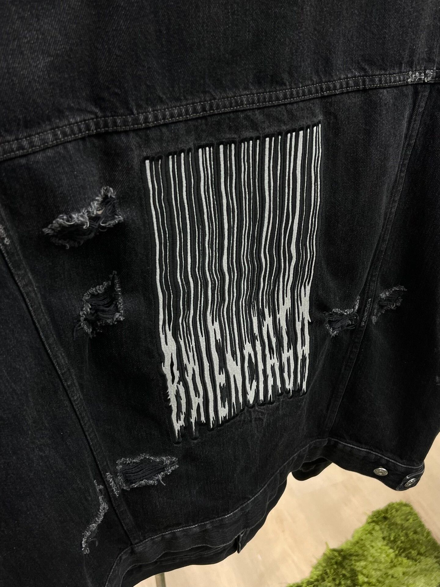 Balenciaga Balenciaga Denim Embroidered Black Light Jacket m Men Size US M / EU 48-50 / 2 - 5 Thumbnail