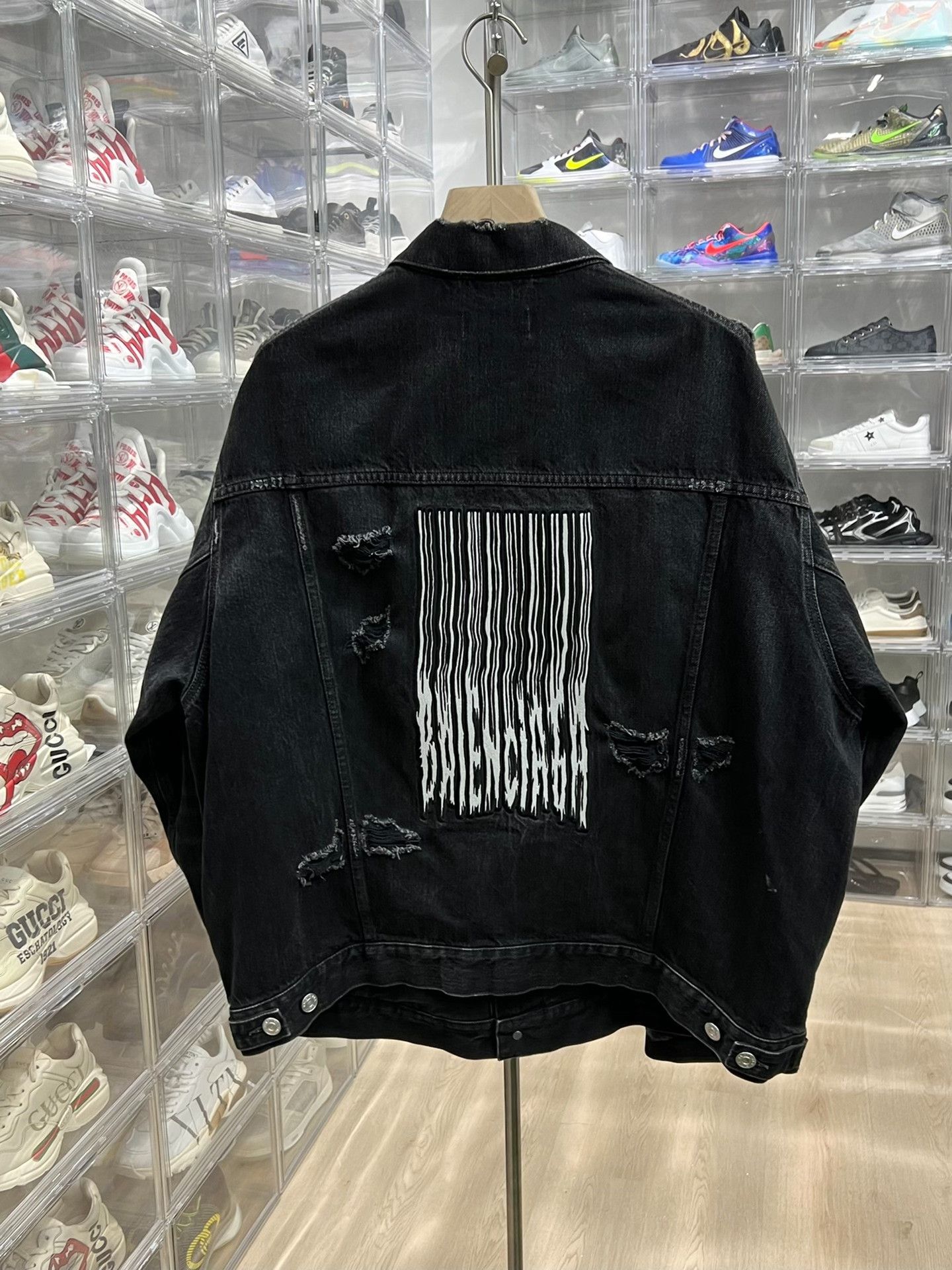 Balenciaga Balenciaga Denim Embroidered Black Light Jacket m Men Size US M / EU 48-50 / 2 - 4 Thumbnail
