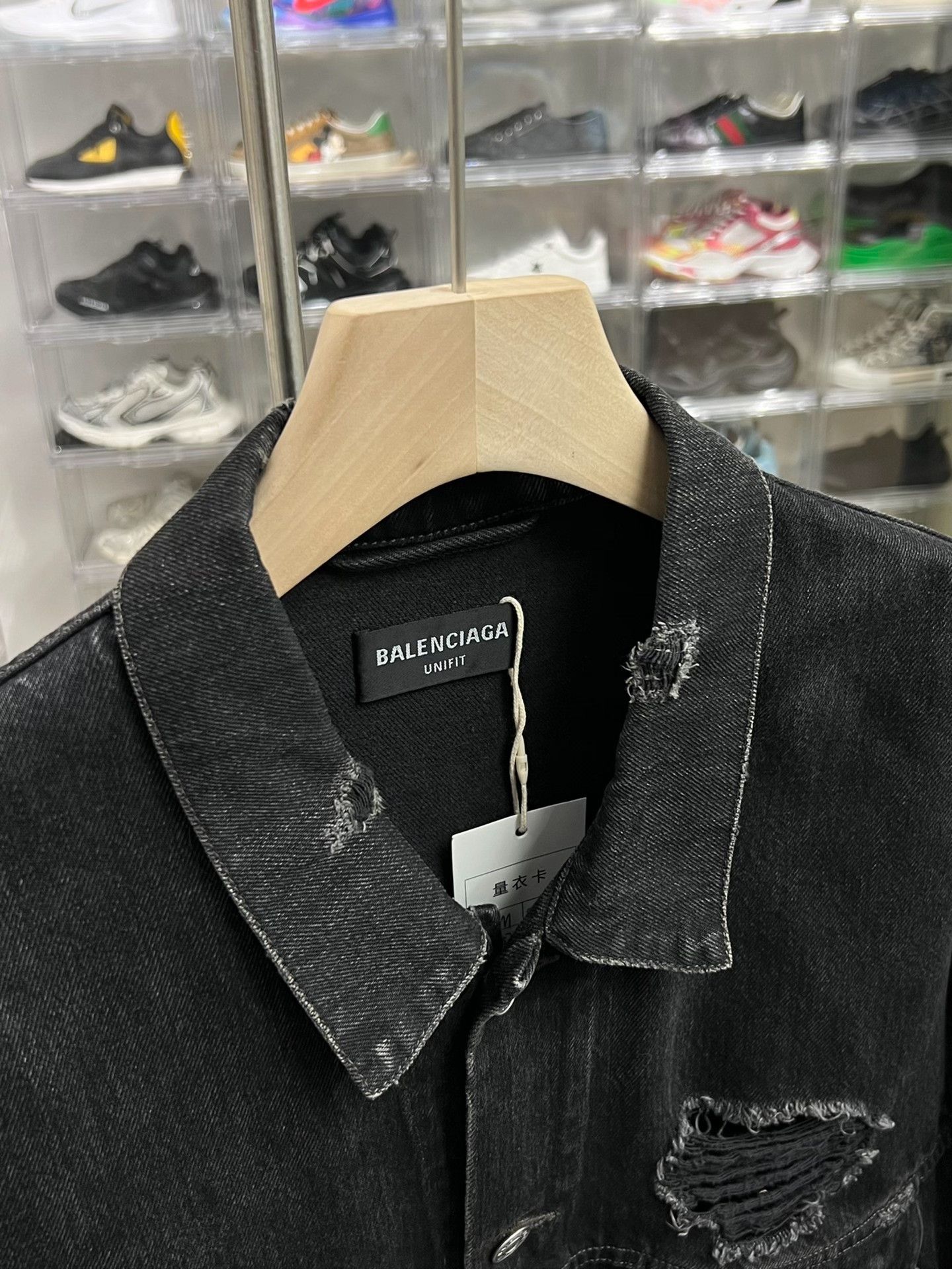 Balenciaga Balenciaga Denim Embroidered Black Light Jacket m Men Size US M / EU 48-50 / 2 - 2 Thumbnail