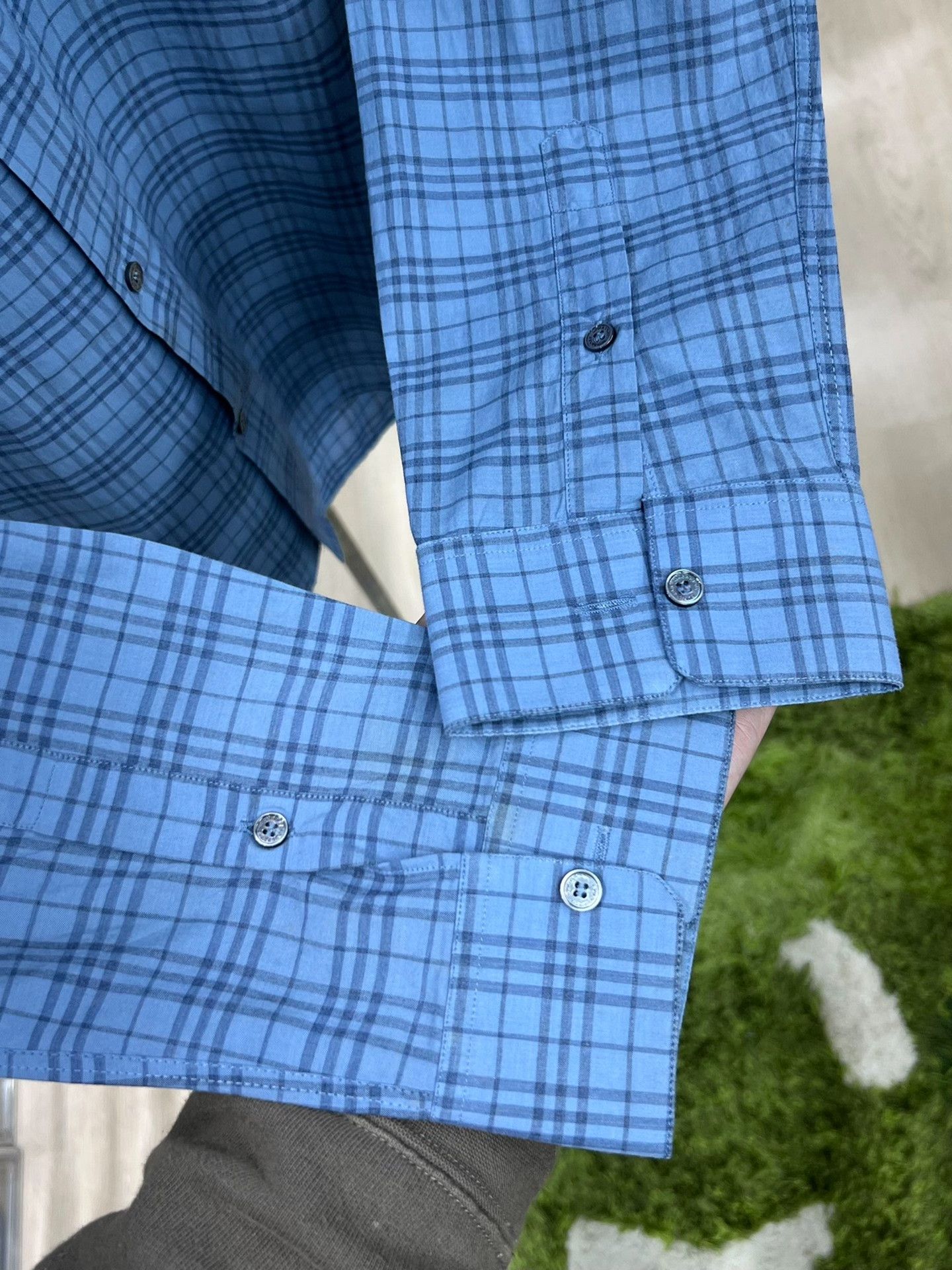 Burberry Burberry Plaid Blue Shirt m Men Size US M / EU 48-50 / 2 - 3 Thumbnail